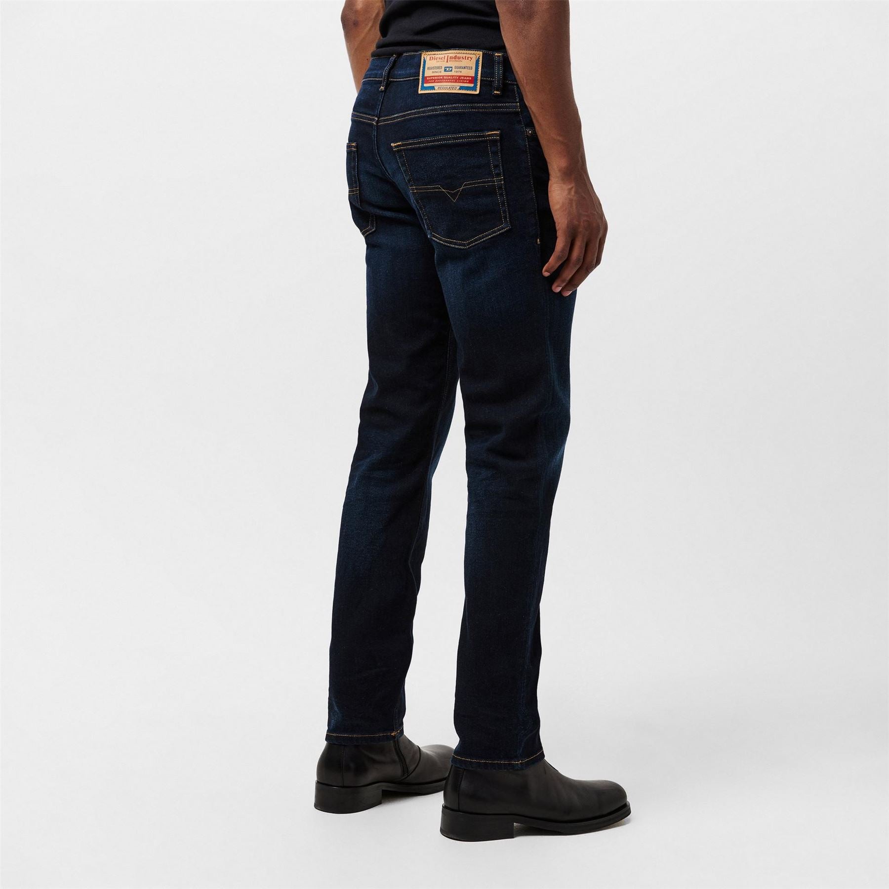 Diesel Five Pocket Tapered Fit Jeans