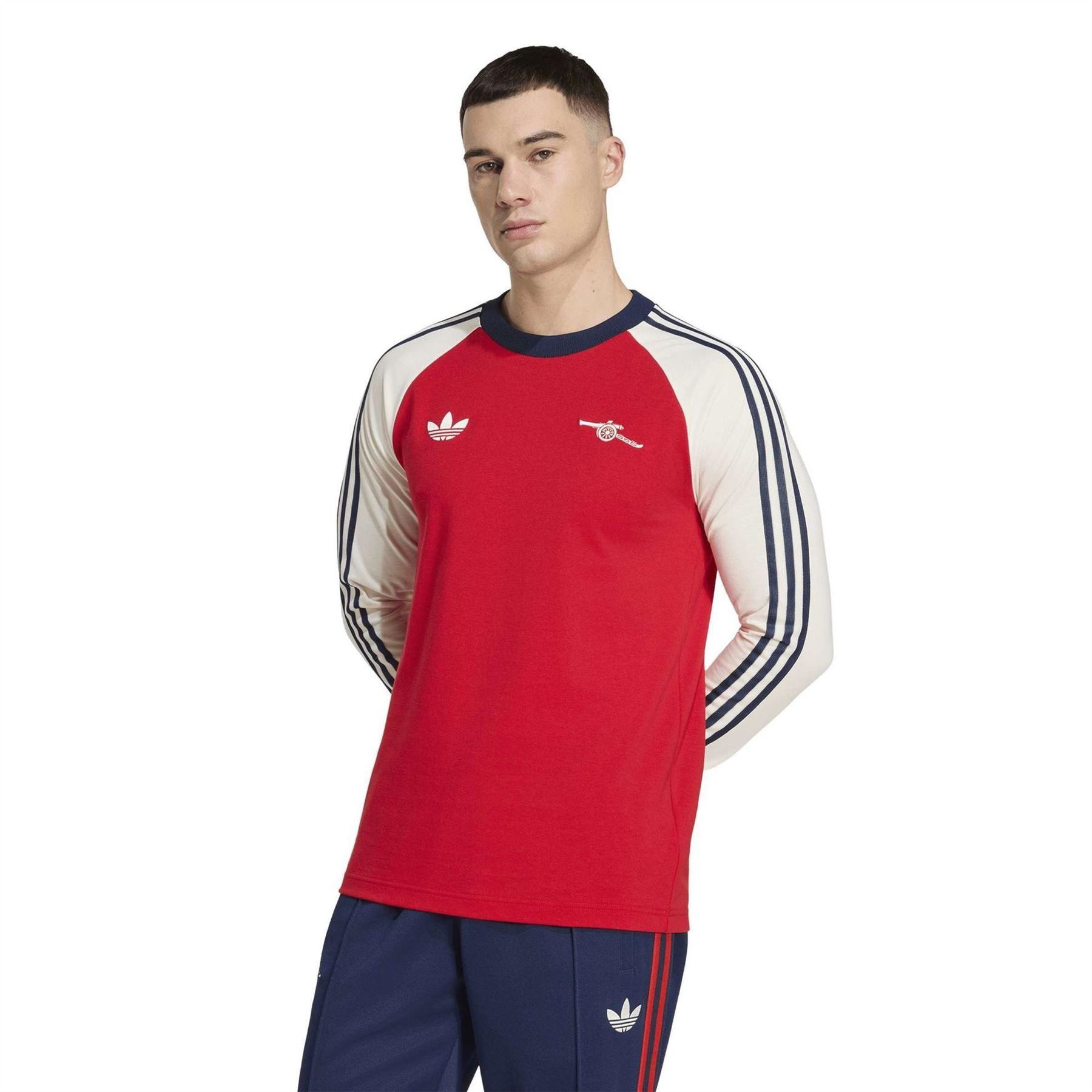 adidas Arsenal Crew Neck Long Sleeve Raglan Jersey T-Shirt