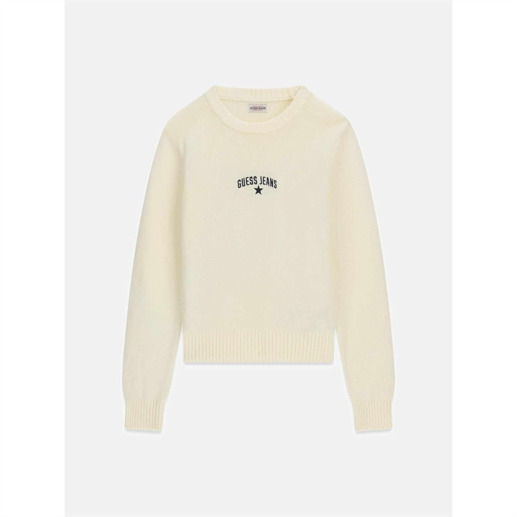 Guess Cotton Star Embroidered Long Sleeve T-Shirt