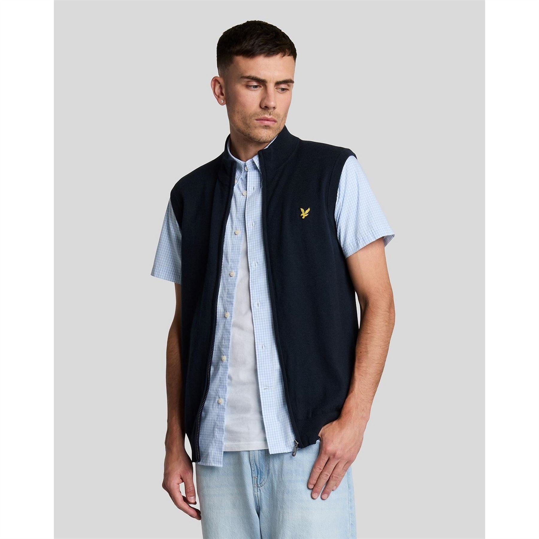 Lyle and Scott Zipped Knitted Sweater Vest