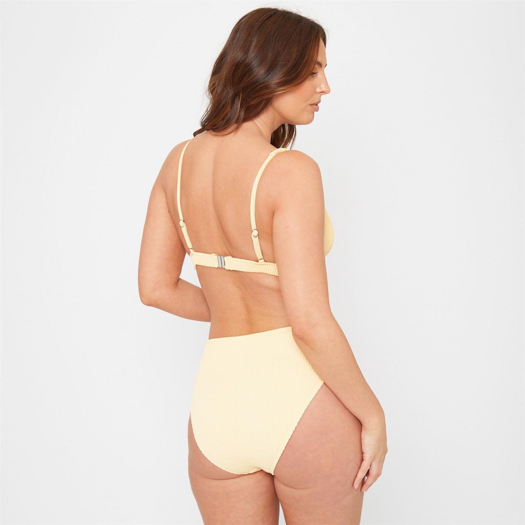 Be You Textured High Waist Bikini Bottoms