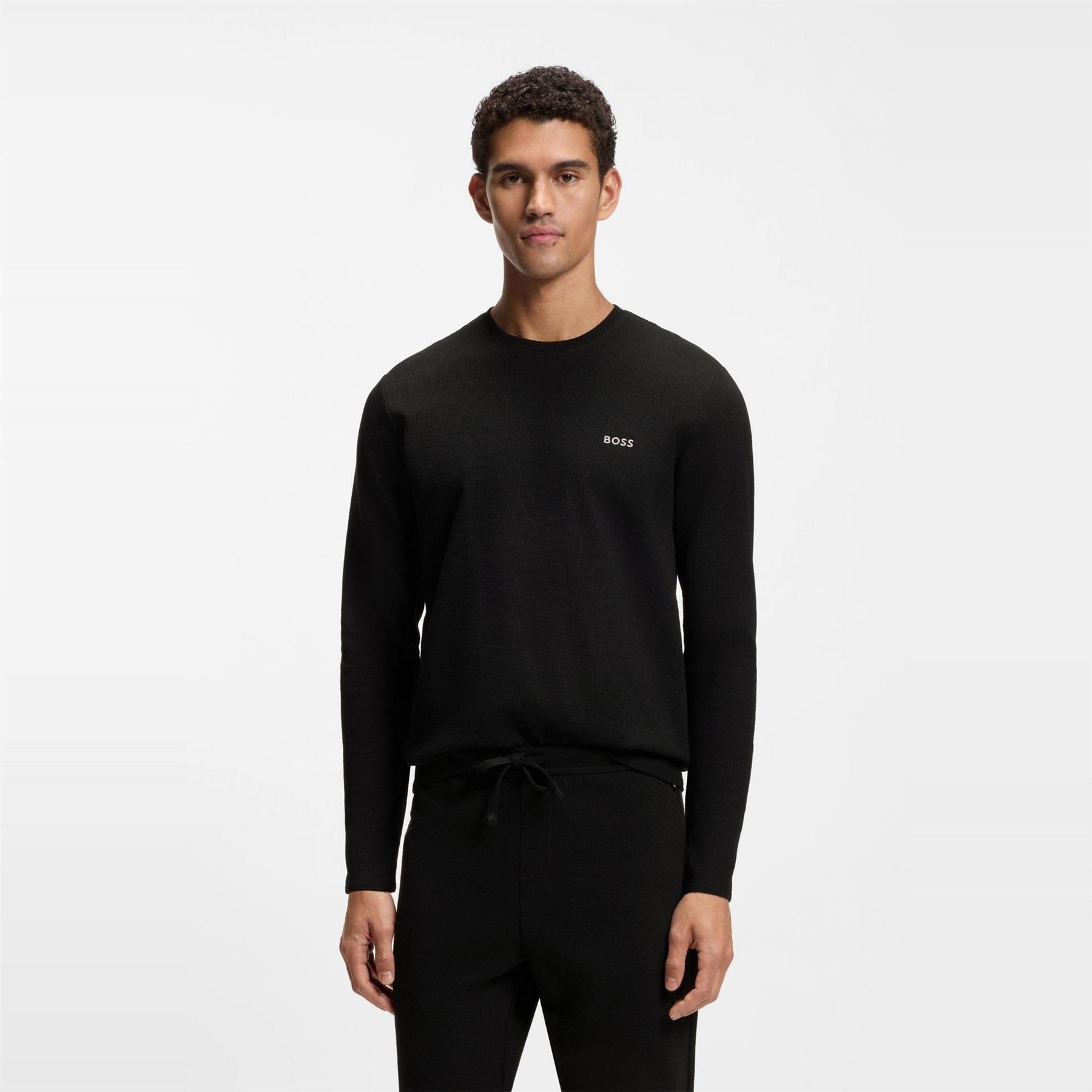 Hugo Waffle Ls Shirt 10269584 01