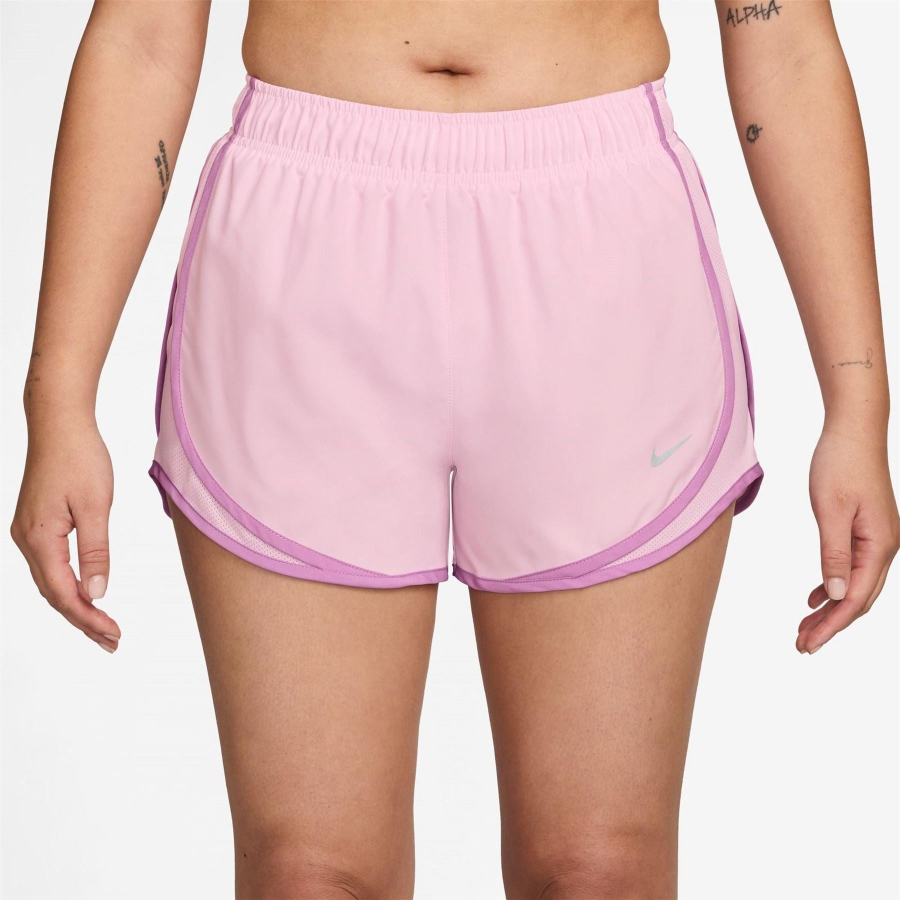 Nike Womens Tempo Dri Fit Mid Rise Brief Lined Running Shorts