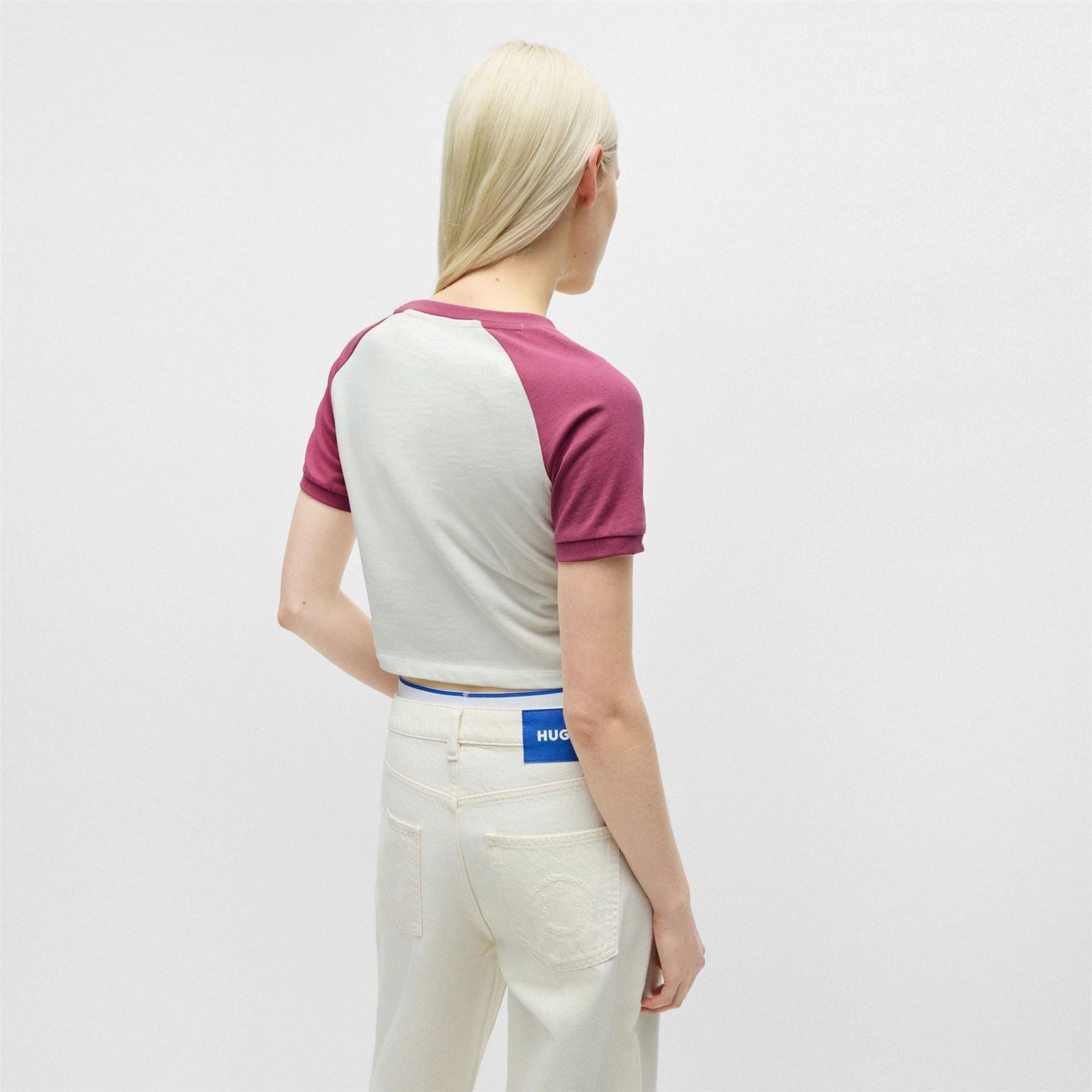 Hugo Cropped Crew Neck Short Sleeve T-Shirt
