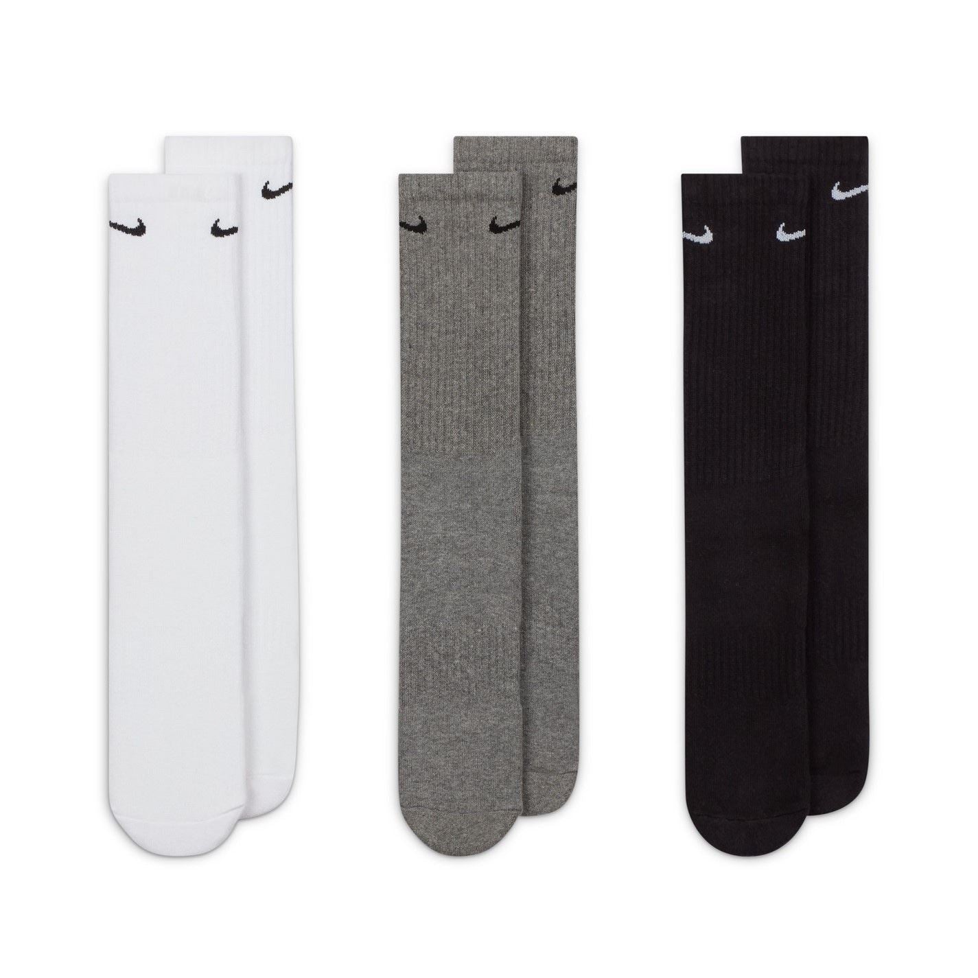 Nike Everyday 3 Pack Cotton Cushioned Crew Socks Unisex