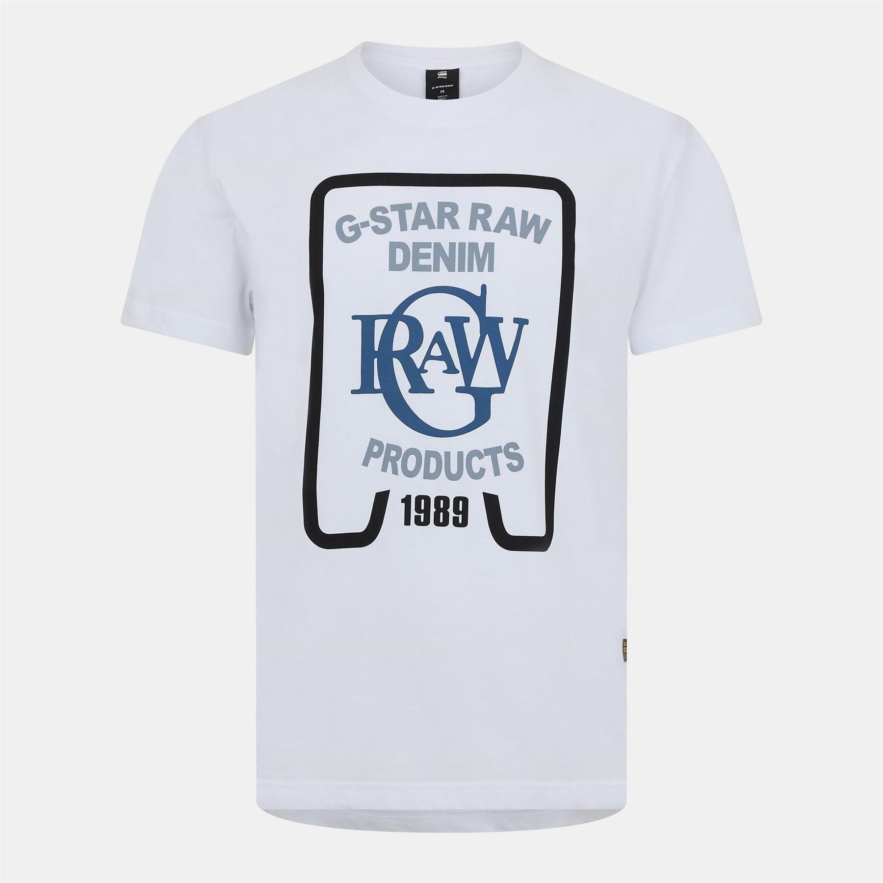 G Star Regular Fit Lettering Crew Neck T-Shirt