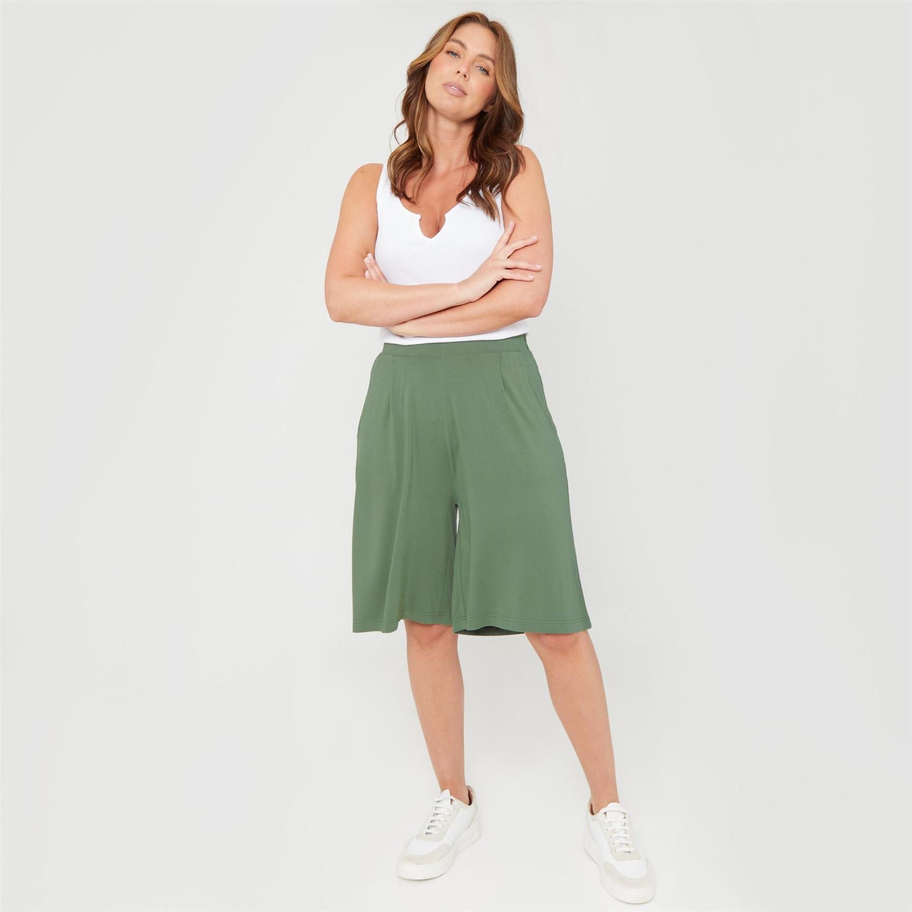 Be You Beyou Knee Length Fleece Jogger Shorts