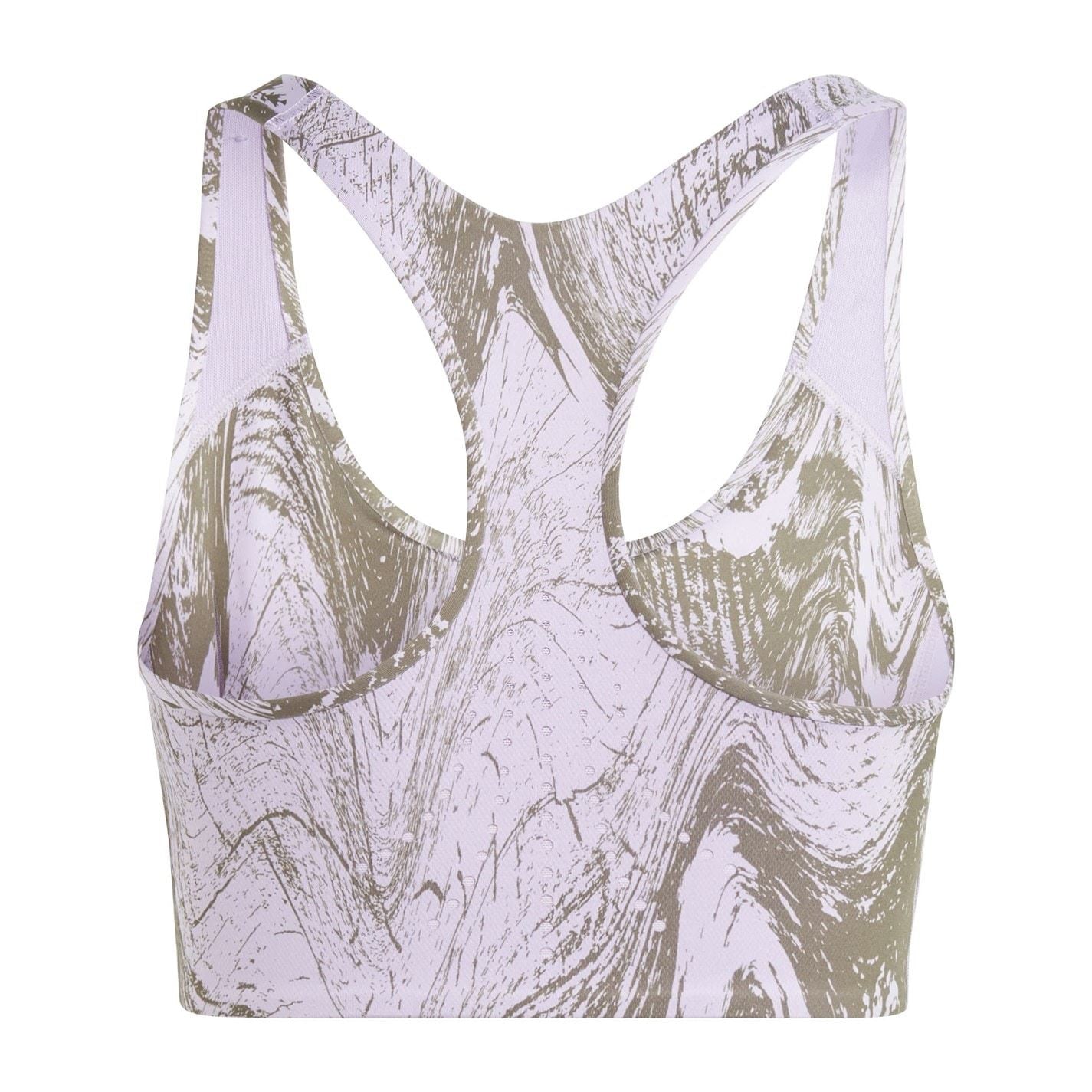 adidas Marble Print Cropped Sports Bra
