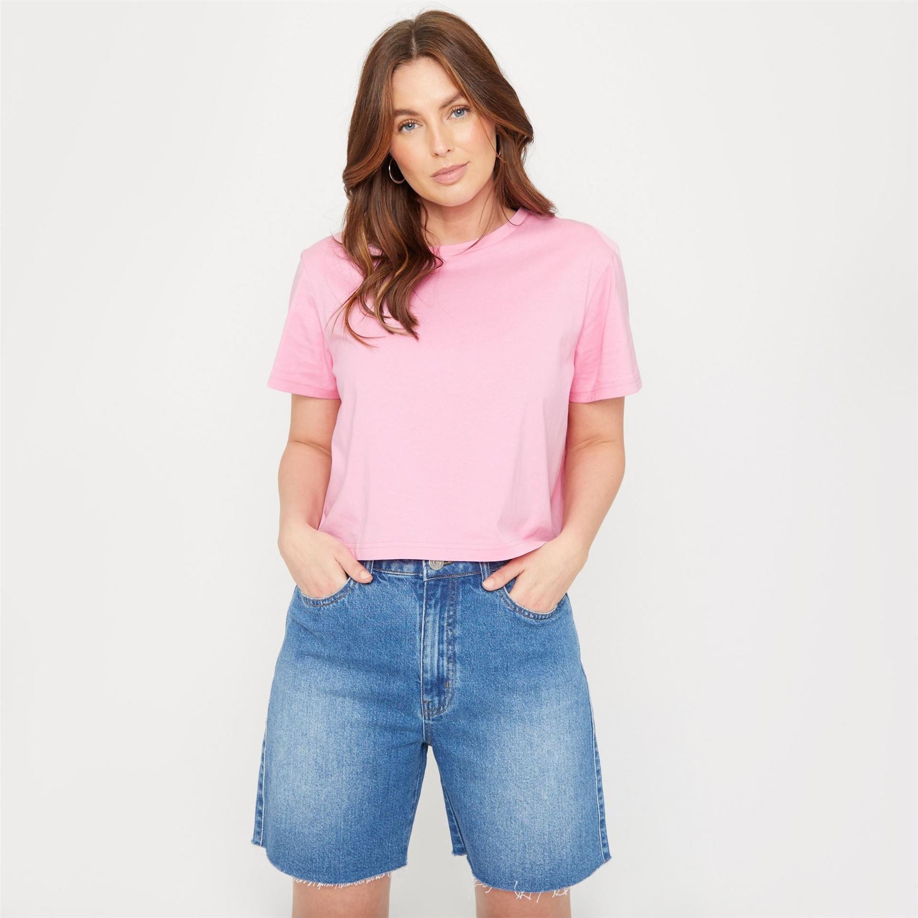 Be You Boxy Fit Cropped Crew Neck T-Shirt