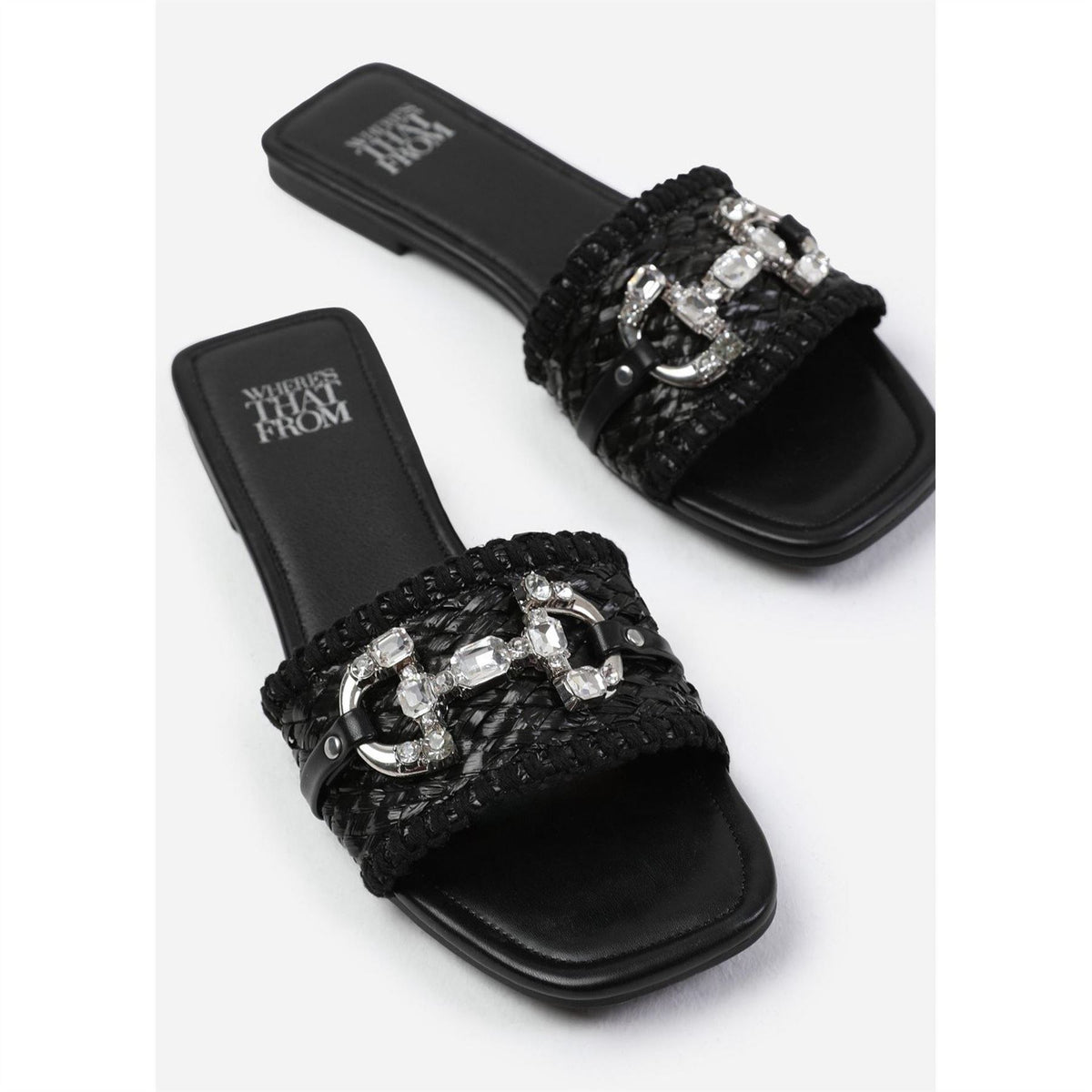 Wheres That From Metal Horsebit Flat Sandal
