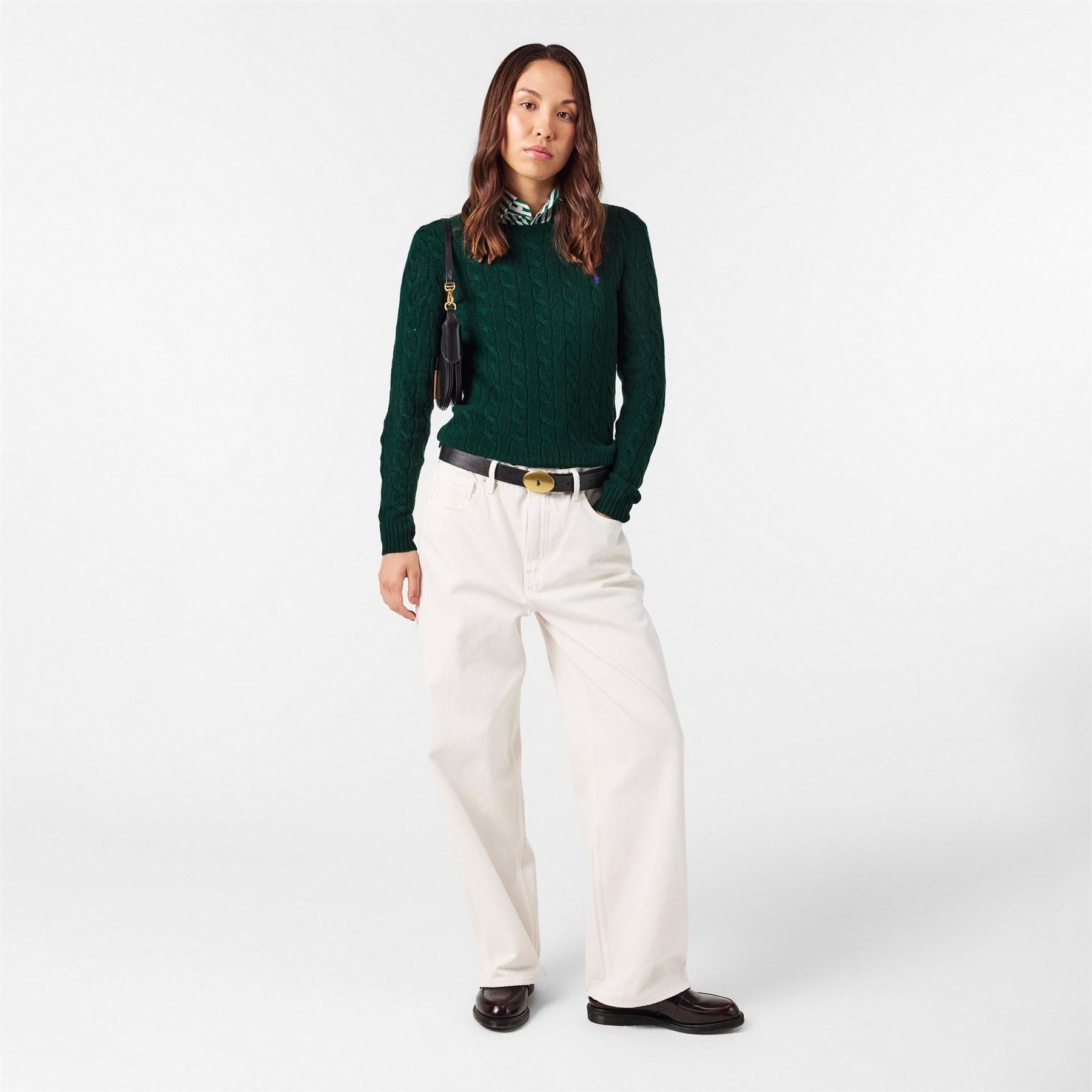 Polo Ralph Lauren Cable Knit V Neck Jumper