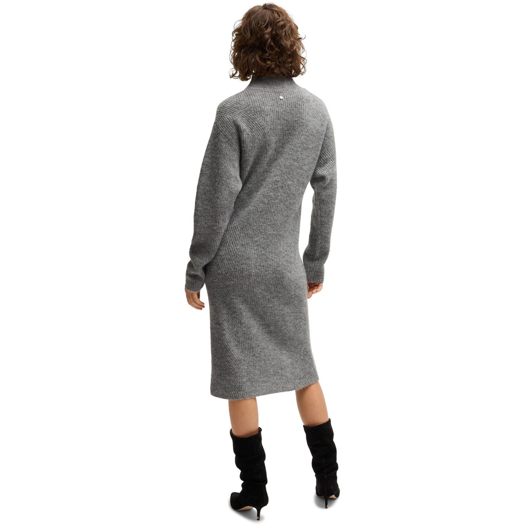 Boss Fagdassy Mock Neck Long Sleeve Midi Dress