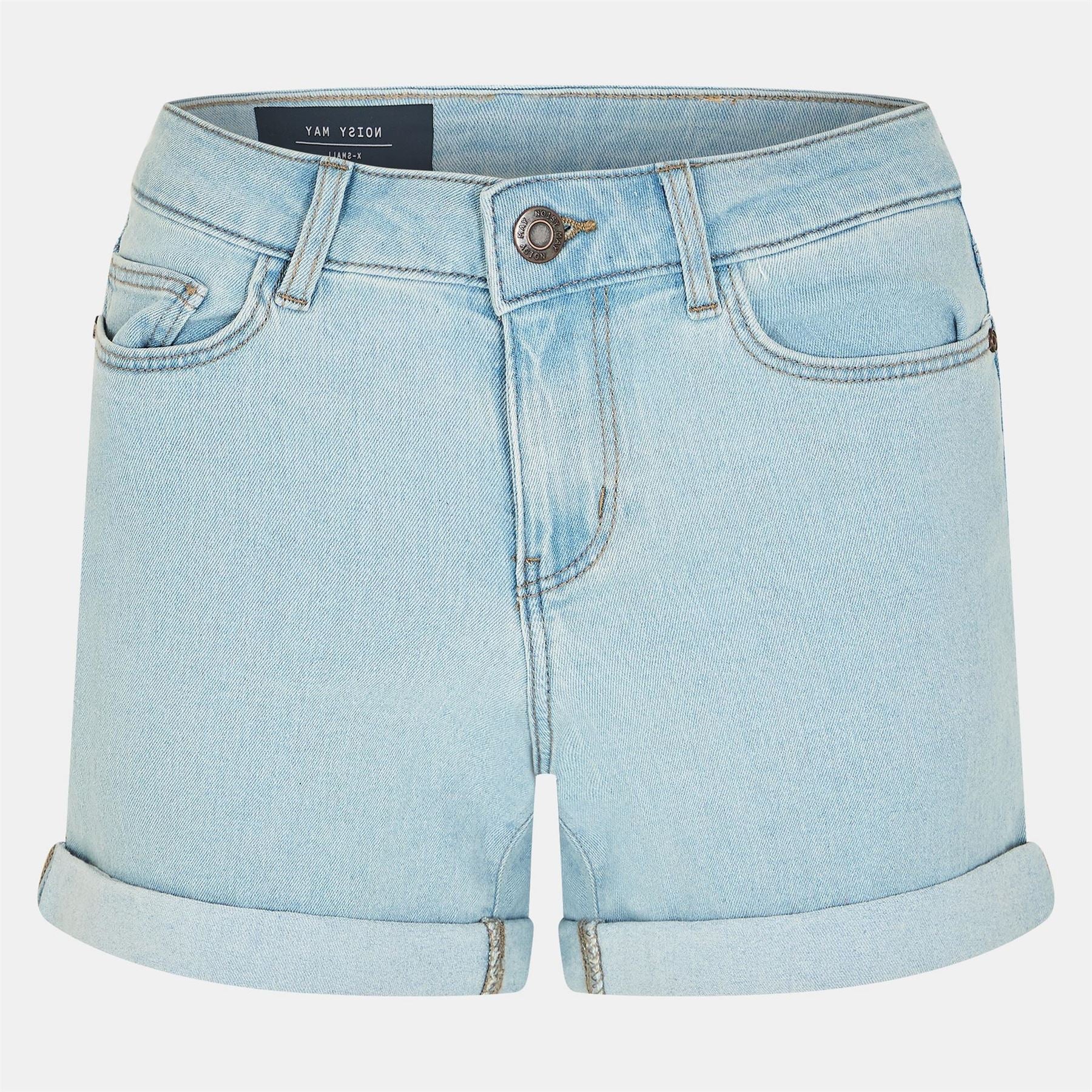 Noisy May Slim Fit Denim Bermuda Shorts