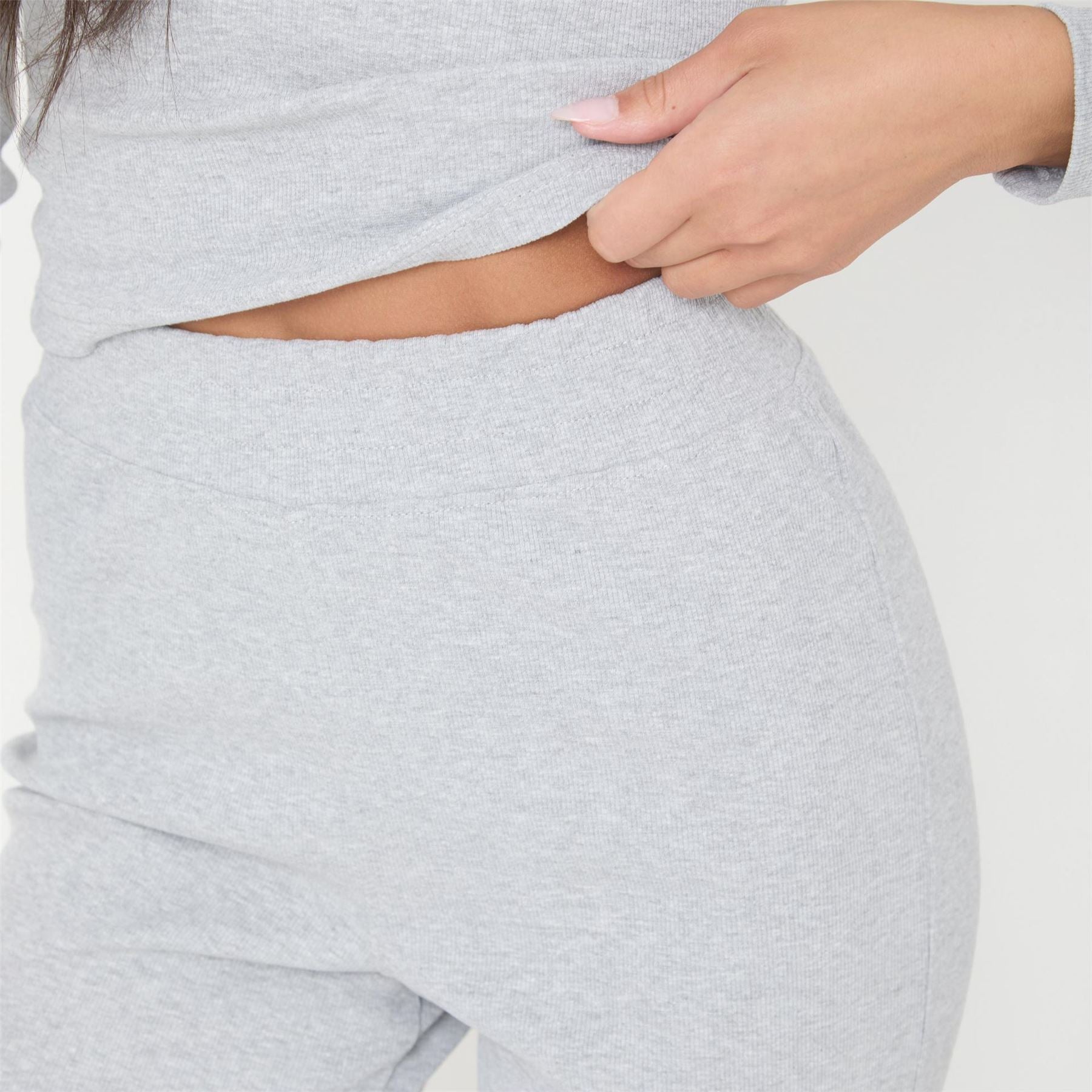 I Saw It First Rib Wide Leg Trousers