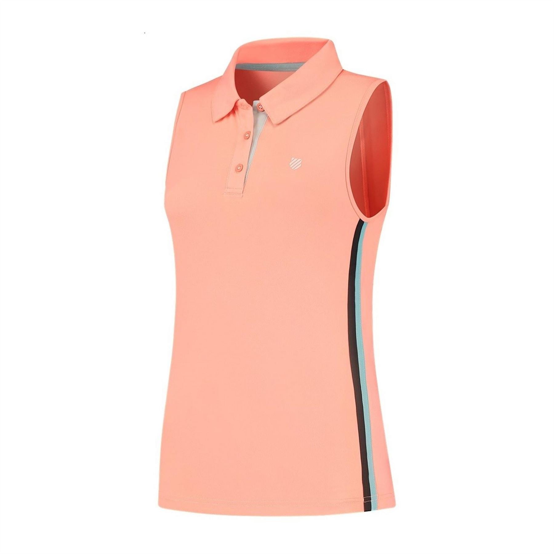 K Swiss Womens Swiss Sleeveless Performance Polo Shirt