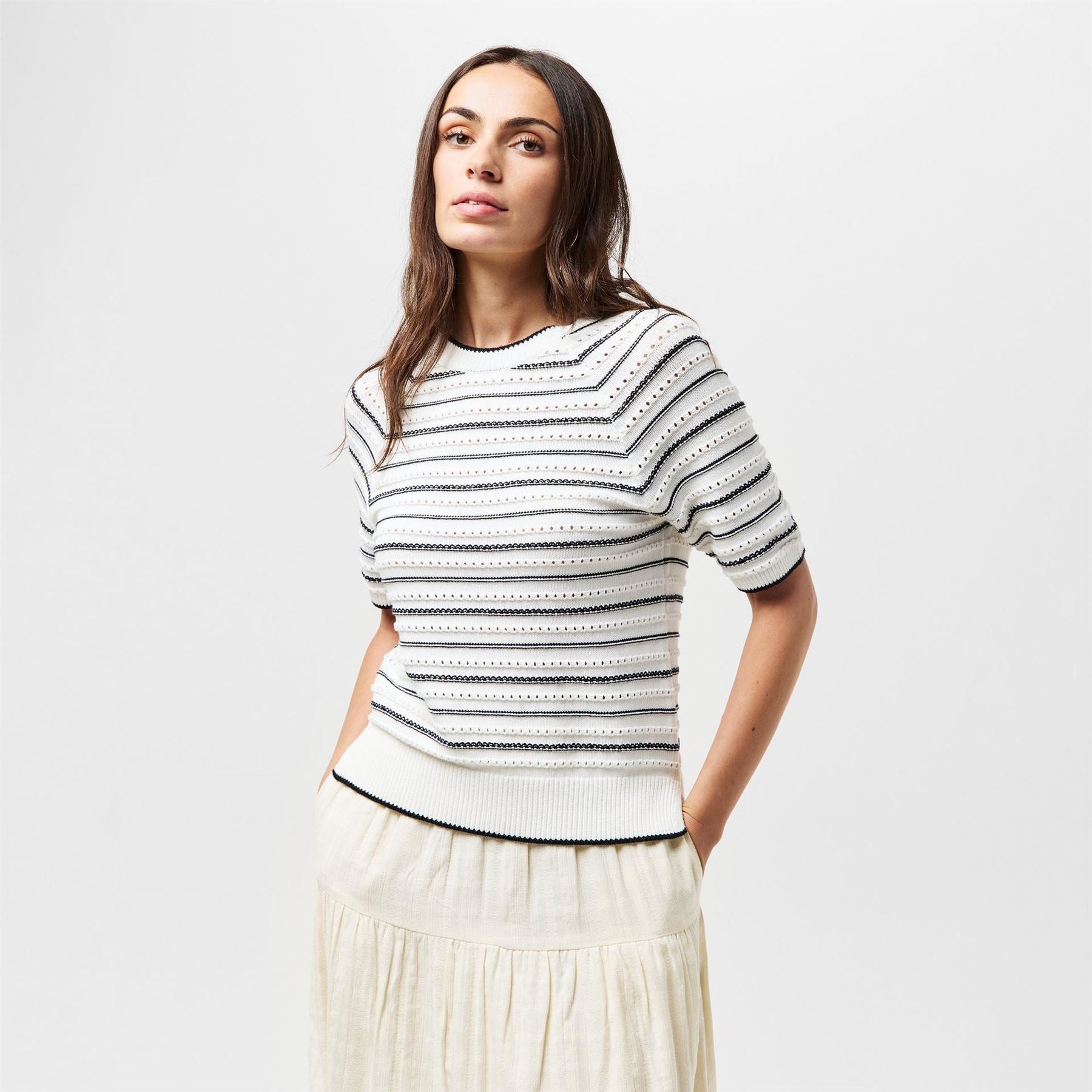 French Connection Oskie Short Sleeve Crew Neck Jumper