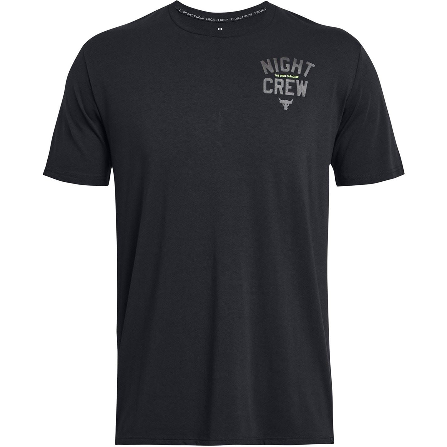 Under Armour Project Rock Night Graphic Crew Neck T-Shirt