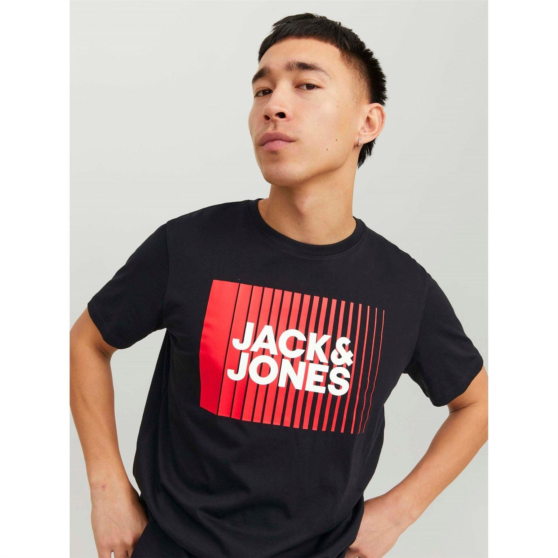 Jack and Jones Mens Logo Play Short Sleeve T-Shirt