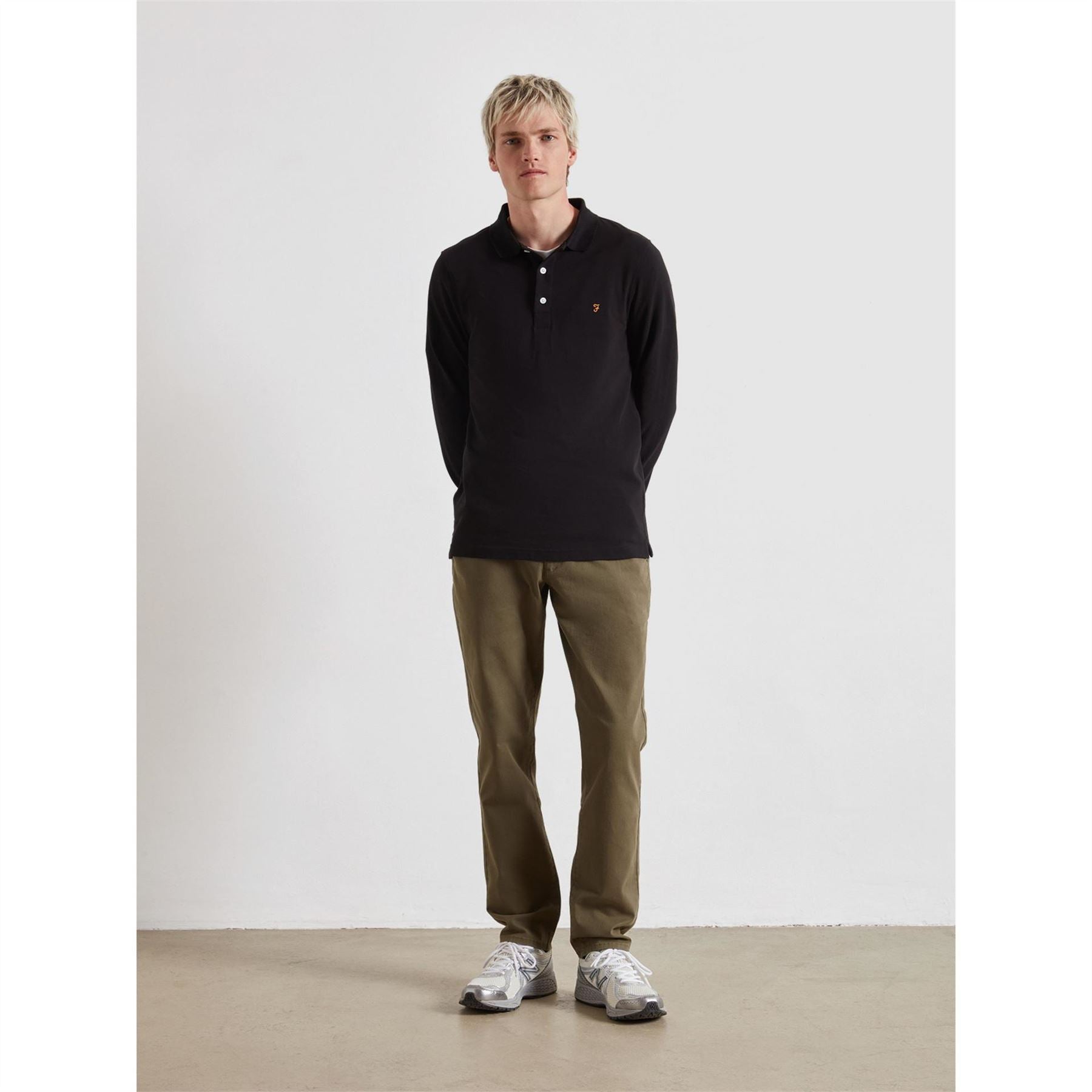 Farah Long Sleeve Regular Fit Polo Shirt
