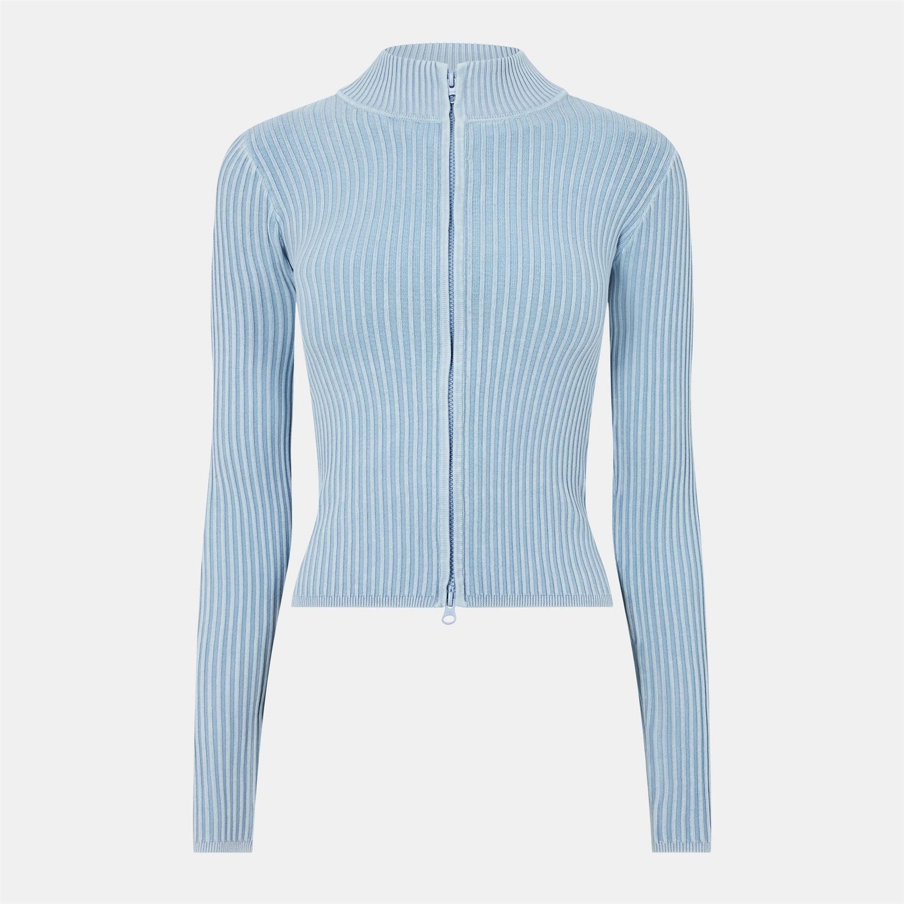 Jack Wills Acid Wash Zip Through Top
