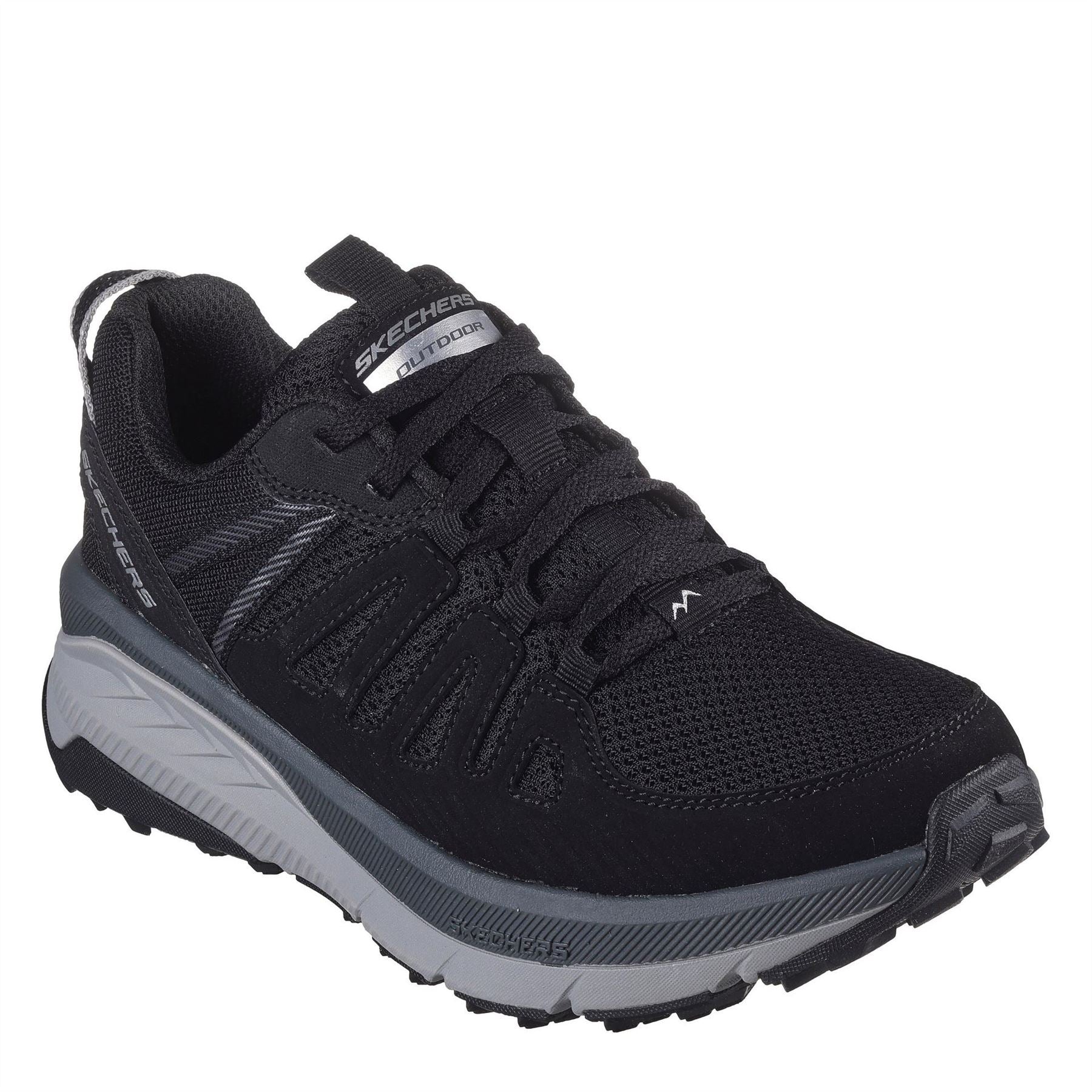 Skechers Womens Qtr Overlay Low Top Lace Up W Slip On Trainers