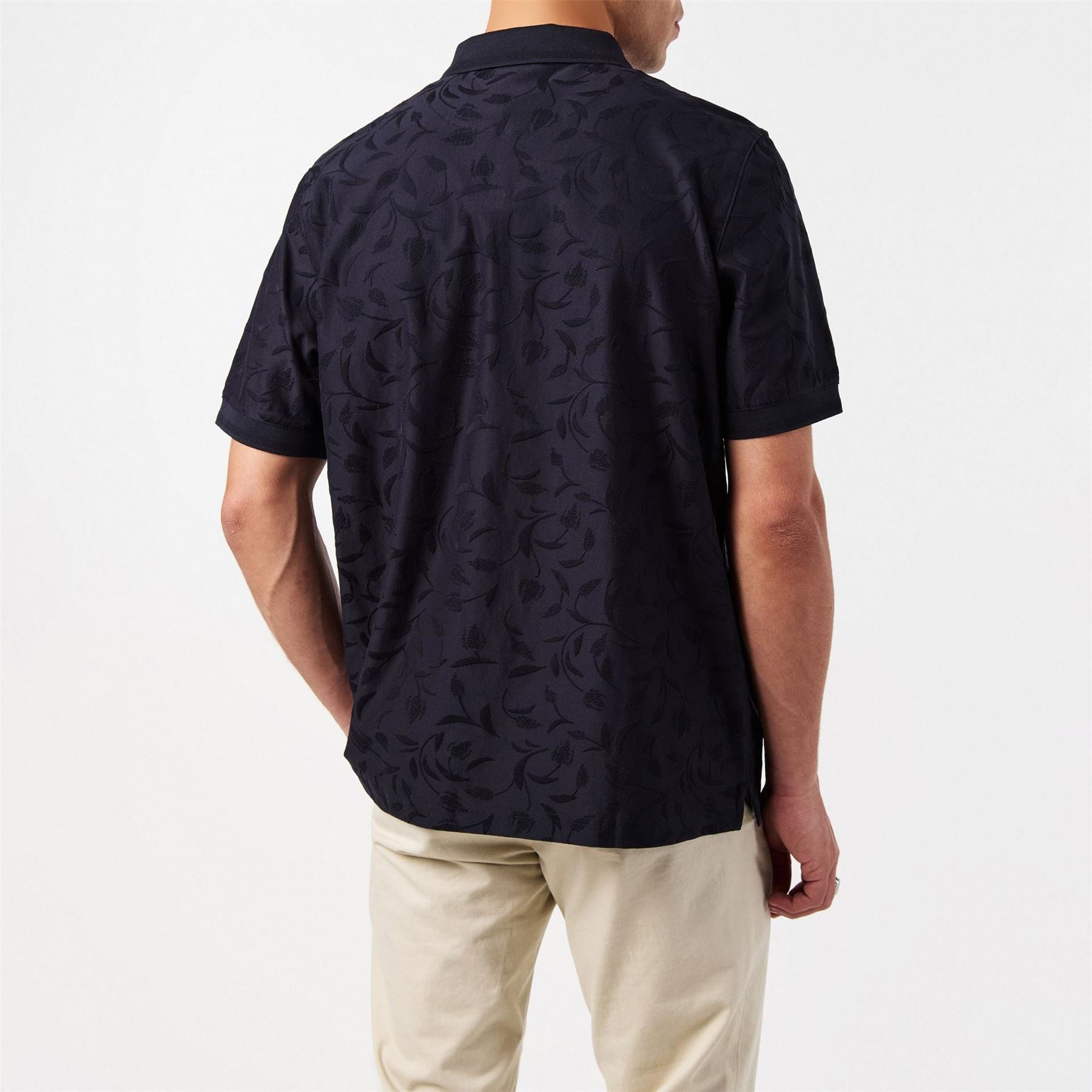 Ted Baker Regular Fit Half Zipper  Short Sleeve Shirt