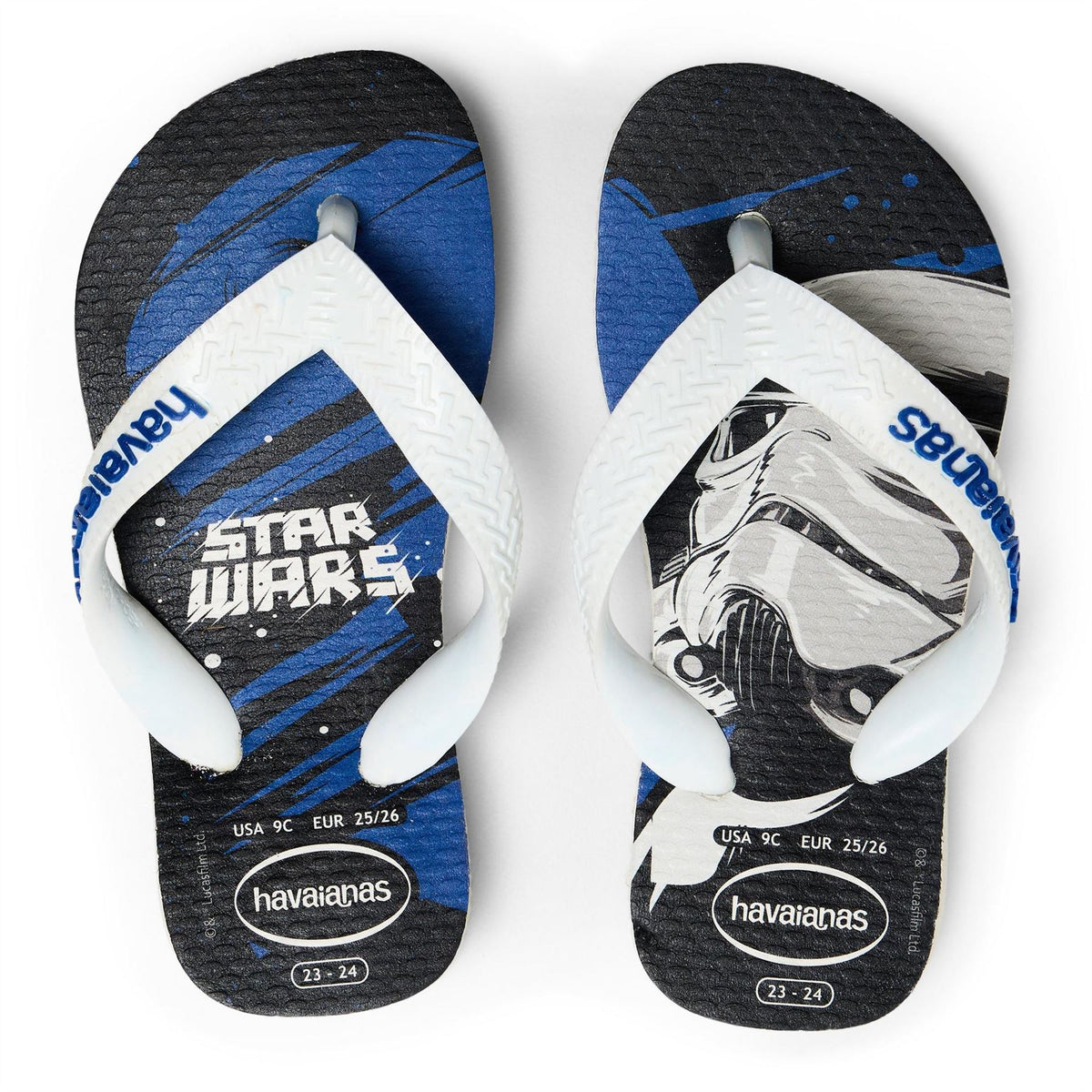 Havaianas Kids Star Wars White Star Blue Flip Flops