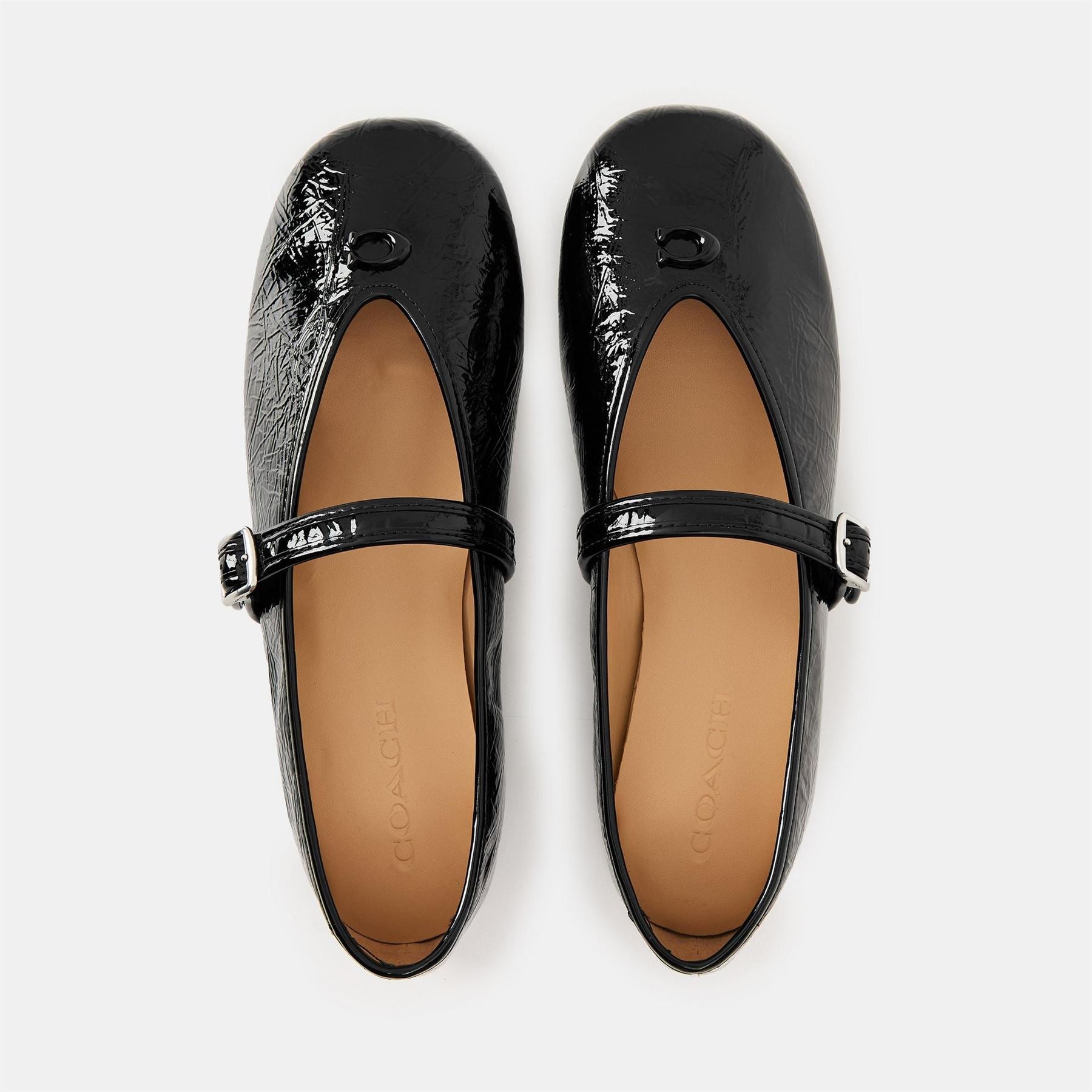 Coach Sculpt LD61 All Over Logo Mary Janes Flats
