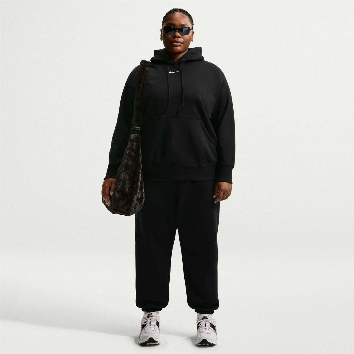 Nike Bold Logo Hooded Neck Long Sleeve Relaxed Fit Sweatshirt