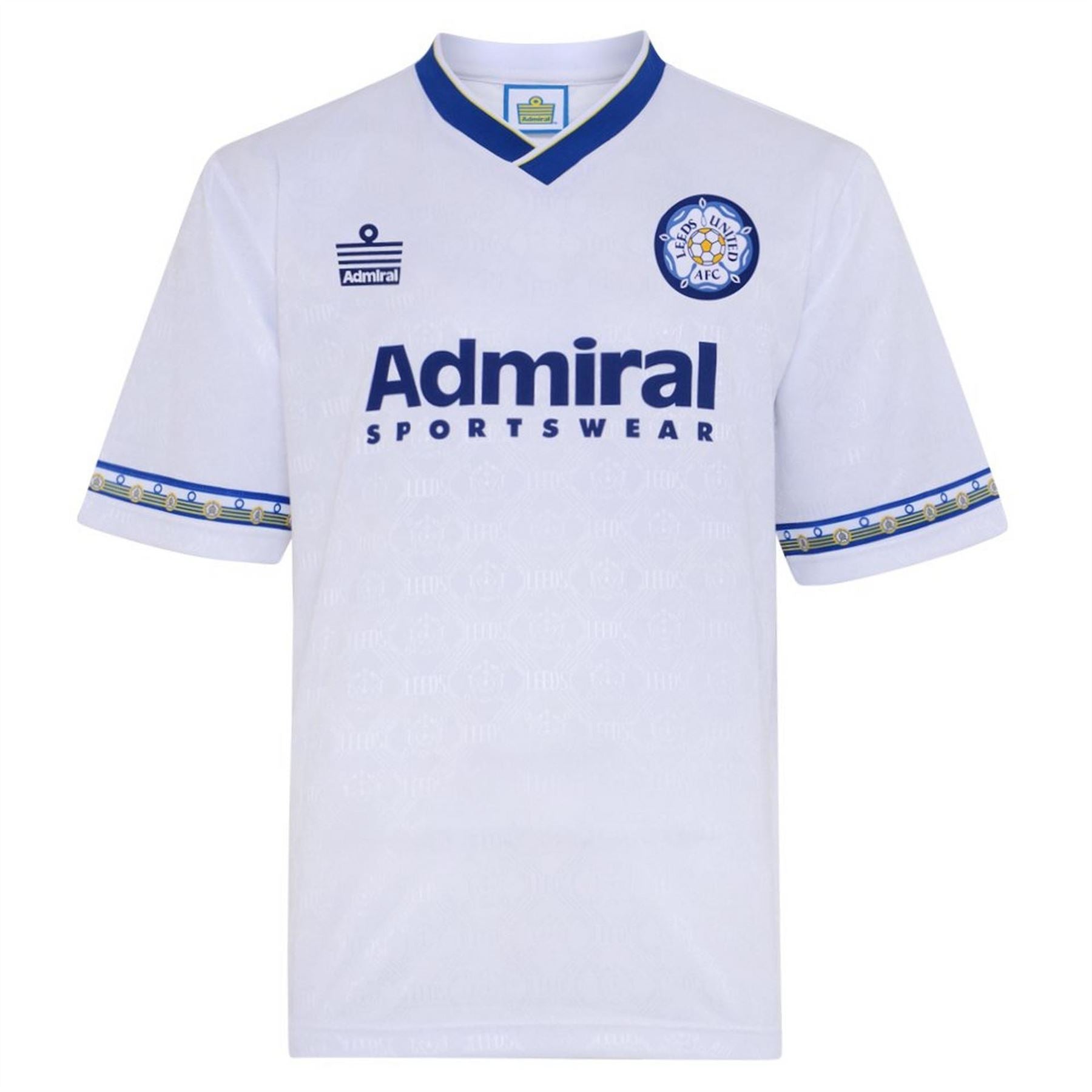 Score Draw Mens Leeds United Retro Home Shirt 1993