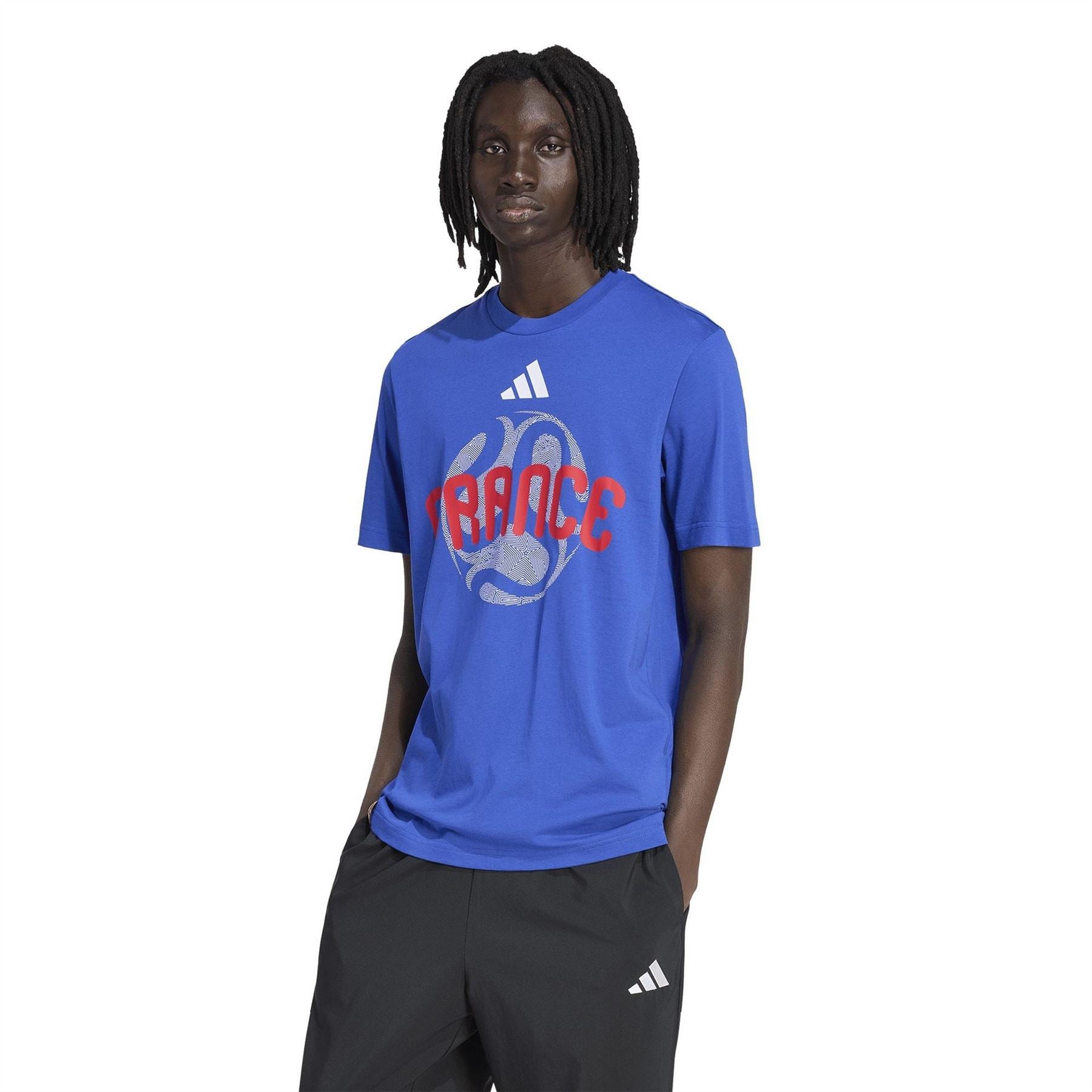 adidas France Mens Short Sleeve Performance T Shirt