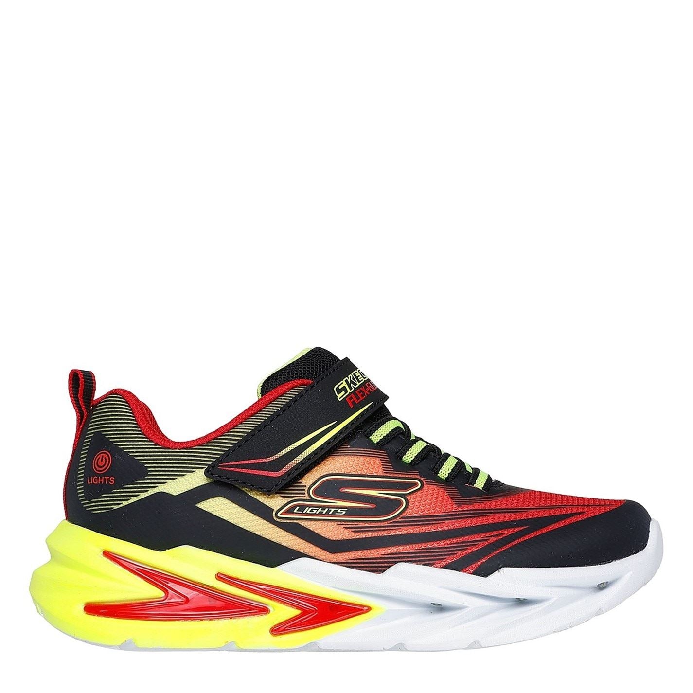 Skechers Lighted Gore  And  Strap Sneaker W Mids Light Up Trainers Boys