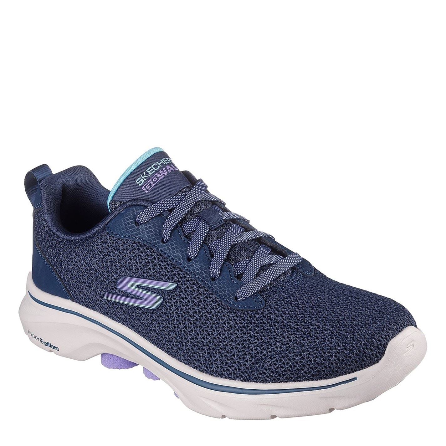 Skechers Womens Athletic Mesh Lace Up Slip On Runners