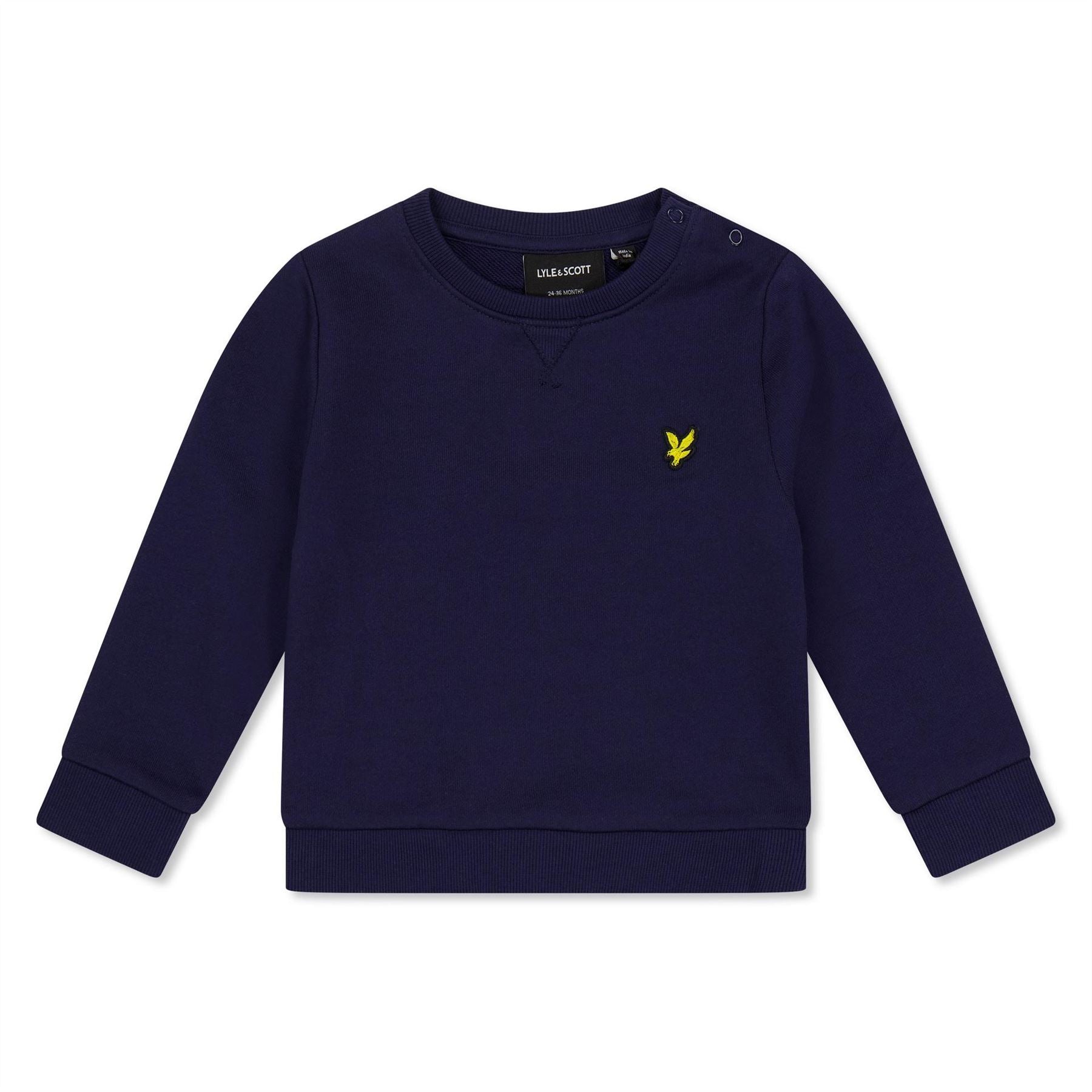 Lyle and Scott Golden Eagle Embroidered Crew Neck Long Sleeve Sweater