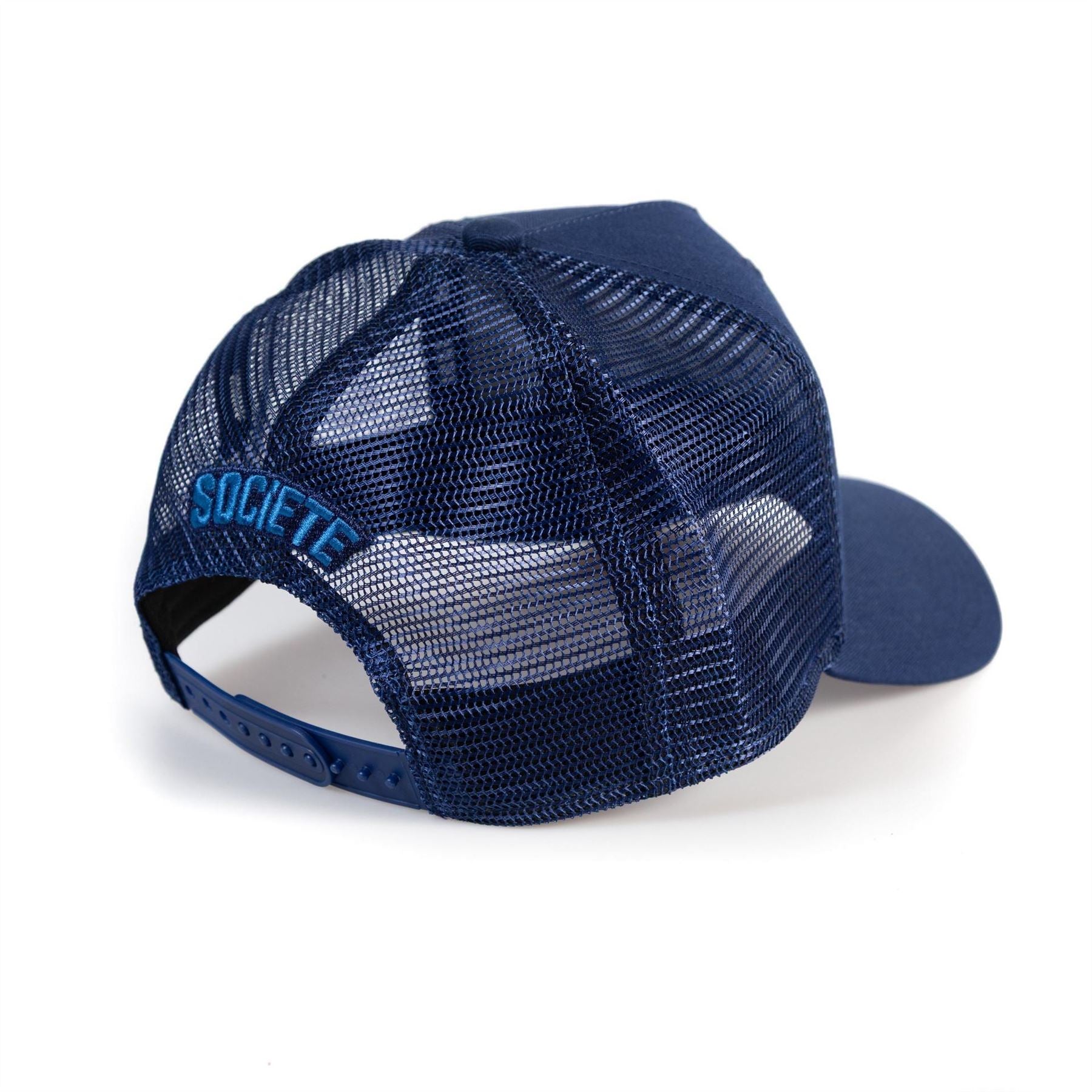 Societe Noir Lettering Trucker Cap with Pre Curved Brim