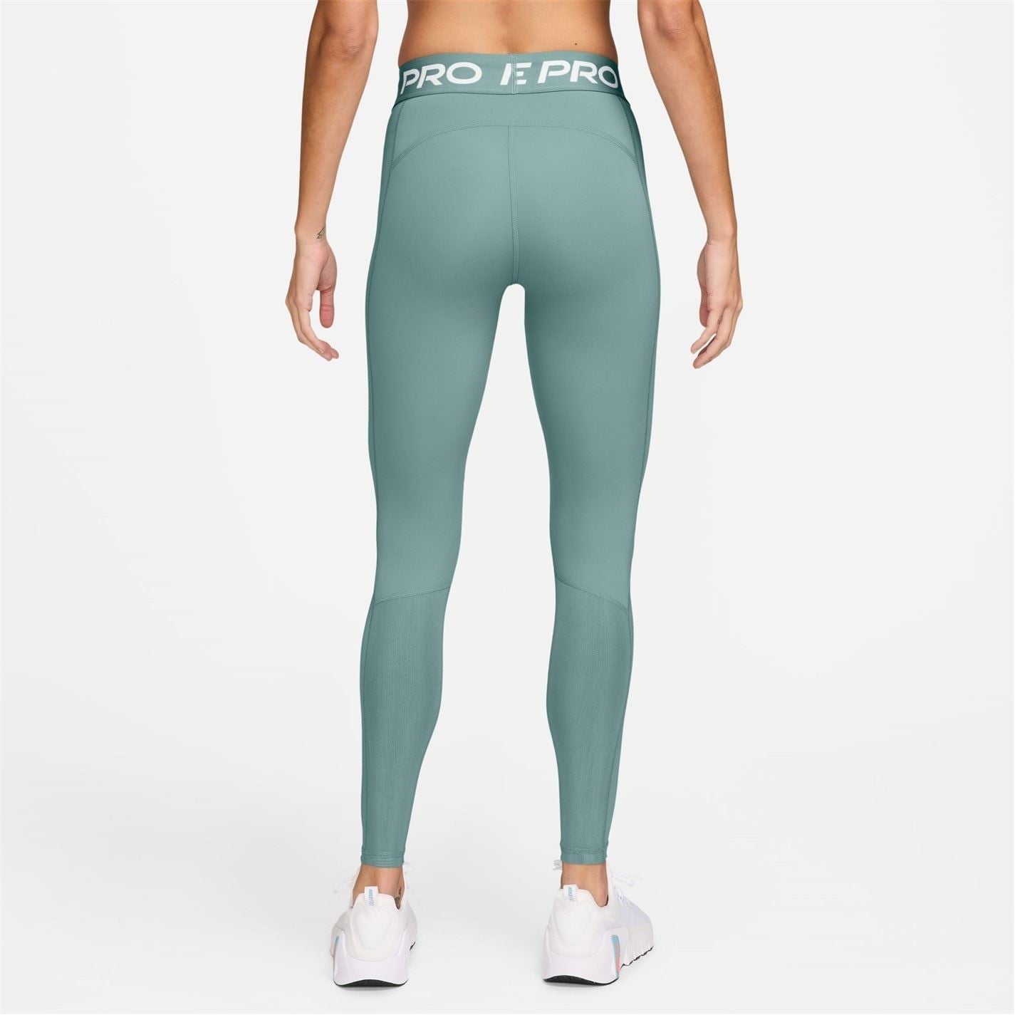 Nike Womens Pro Mid Rise Mesh Panelled Leggings