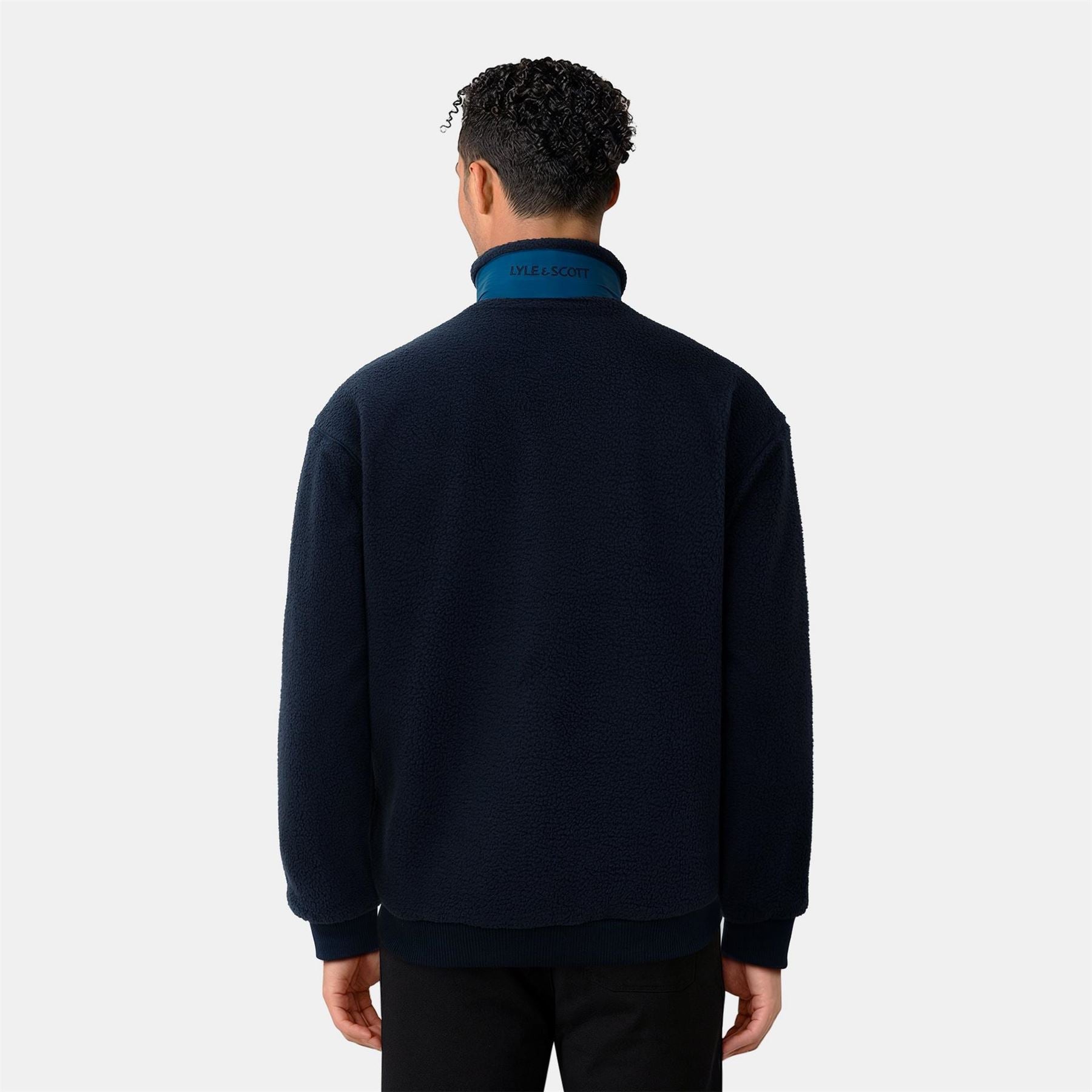 Lyle and Scott Zip Neck Relaxed Fit Sweatshirt
