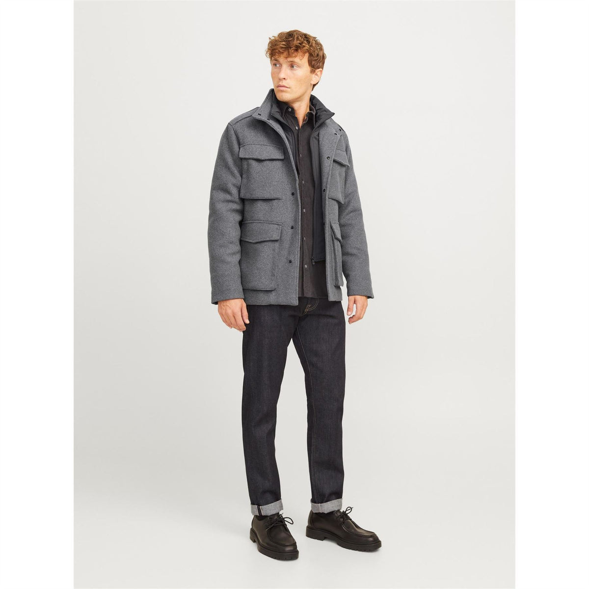 Jack and Jones Alex High Neck Flap Pocket Field Jacket