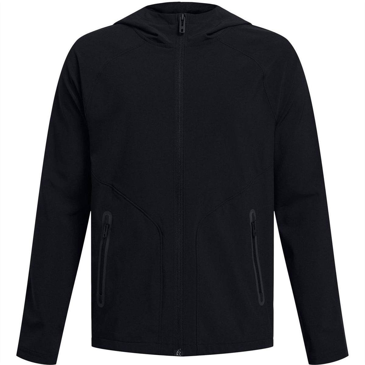 Under Armour Solid Patterned Full Zipper Hooded Woven Cuff Jacket