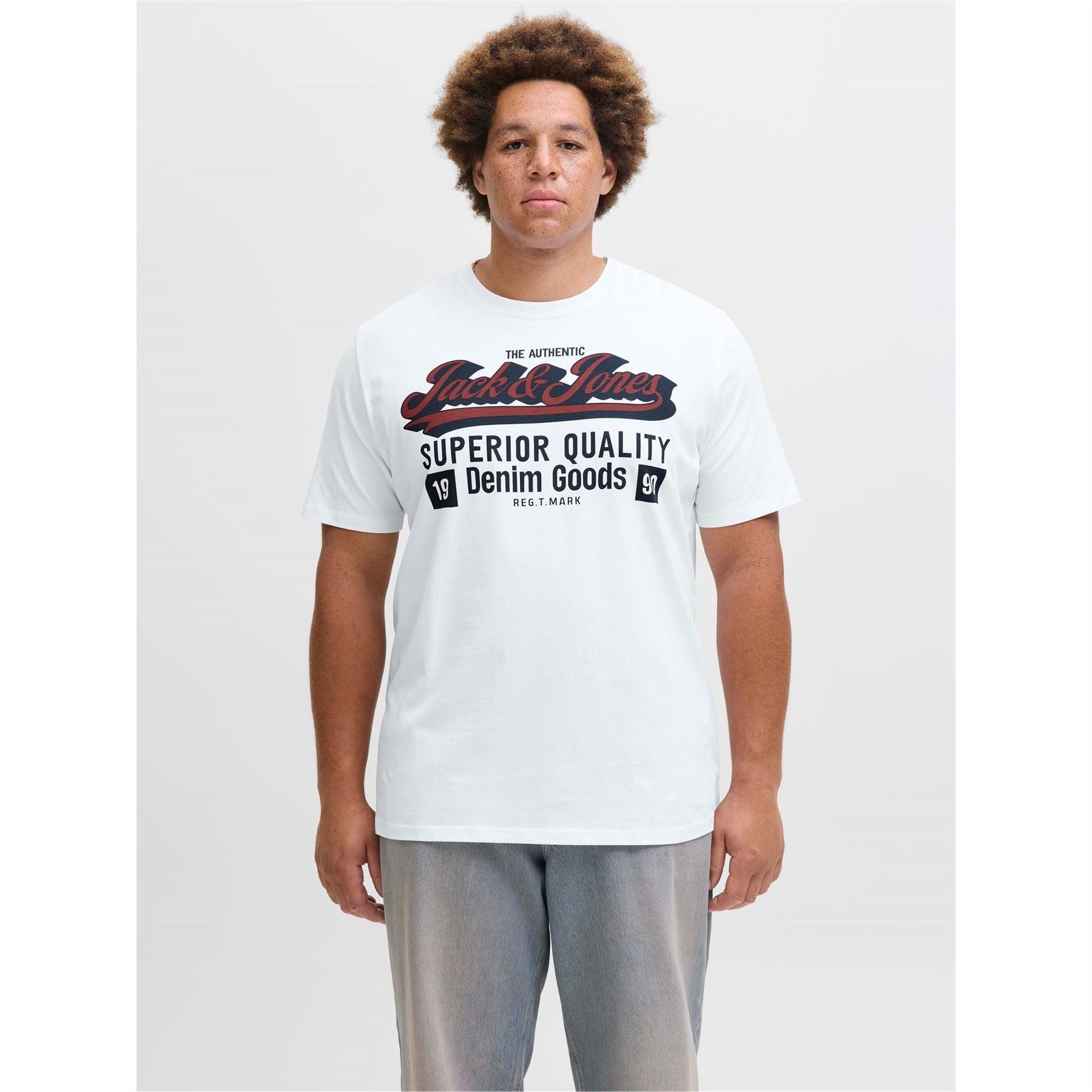 Jack and Jones Mens Logo T-Shirt Plus Size