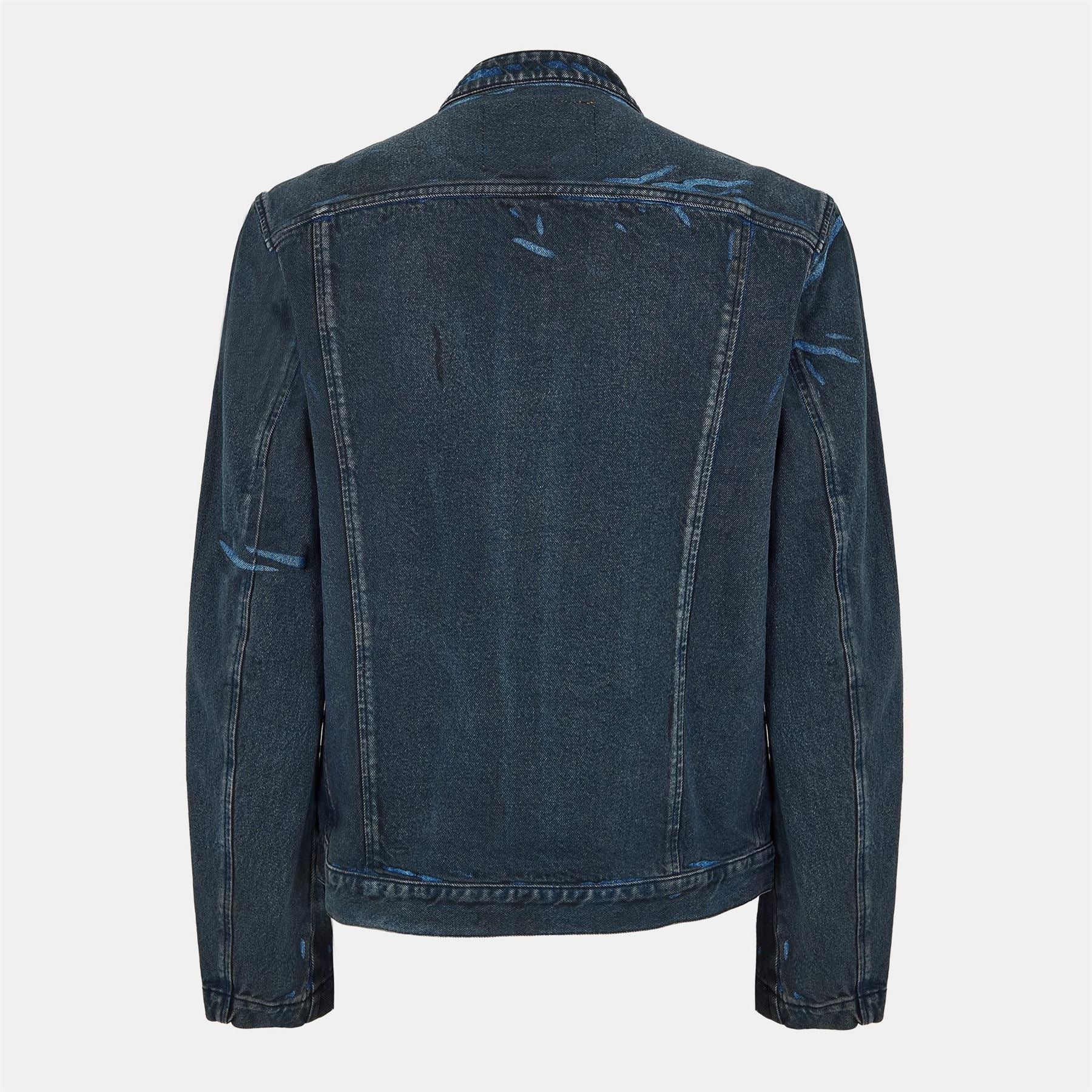 Diesel Glory Mock Neck Denim Bomber Jacket