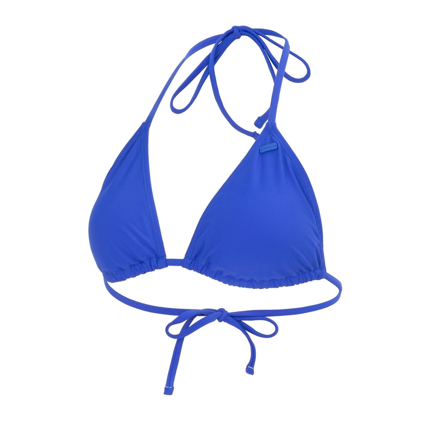 SoulCal Solid Patterned Tie Closure Triangle Bikini Top