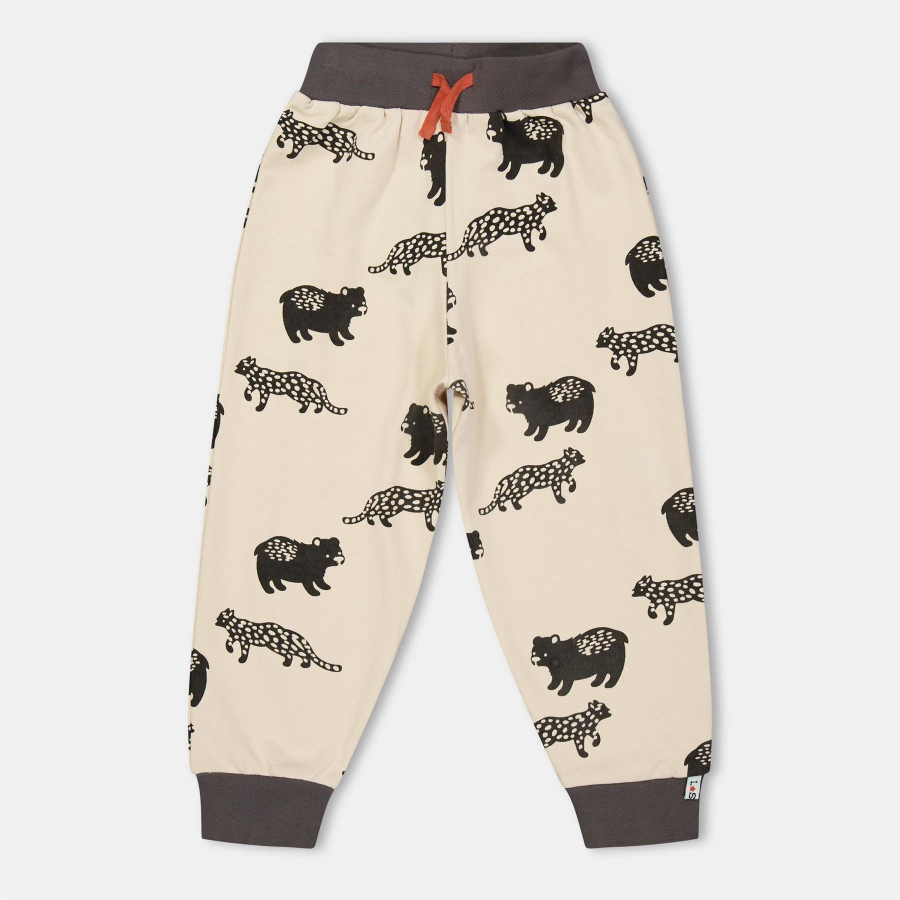 Lilly and Sid Leopard Patterned Ribbed Cuff Joggers