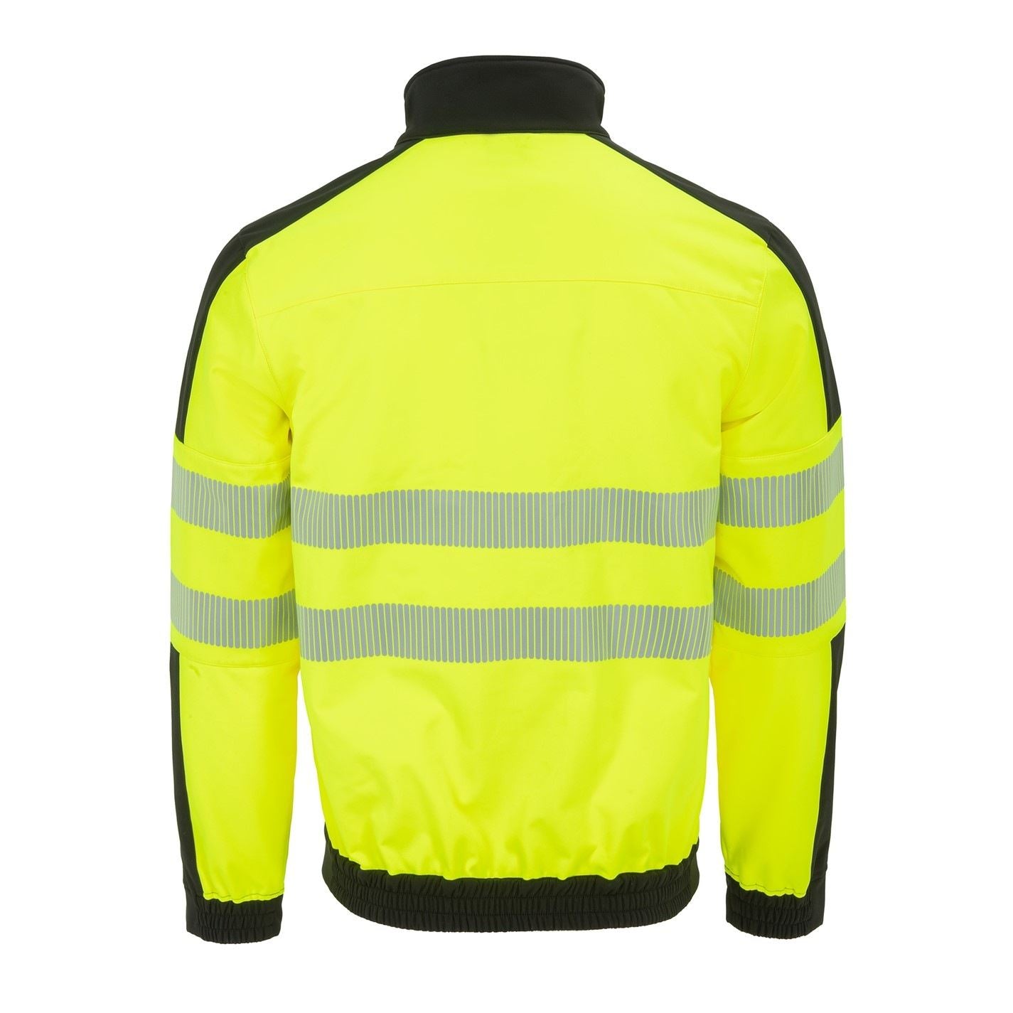 Dunlop Softshell Waterproof Wind Resistant Reflective Hi Vis Jacket