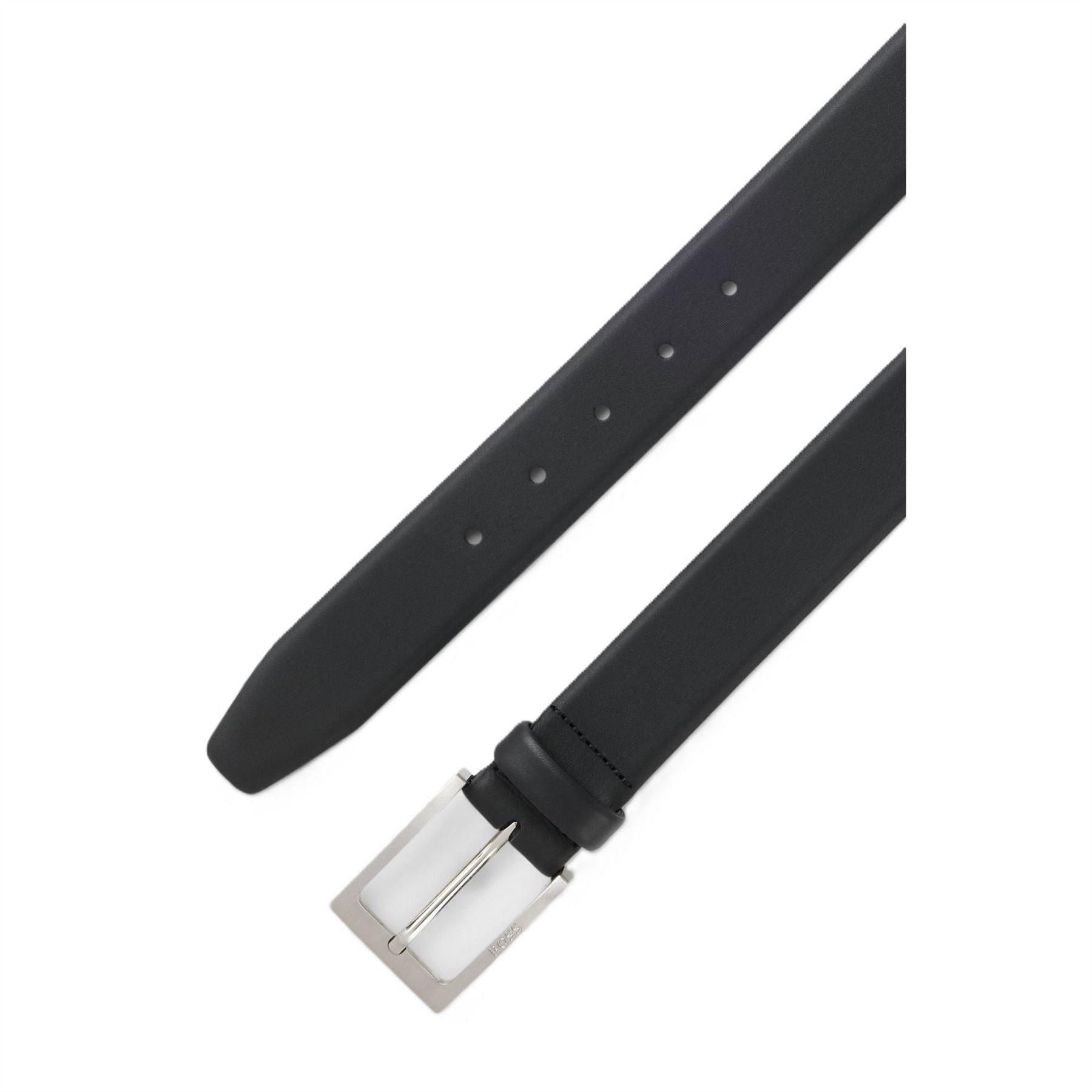 Boss Leather Pin Buckle Belt with Logo