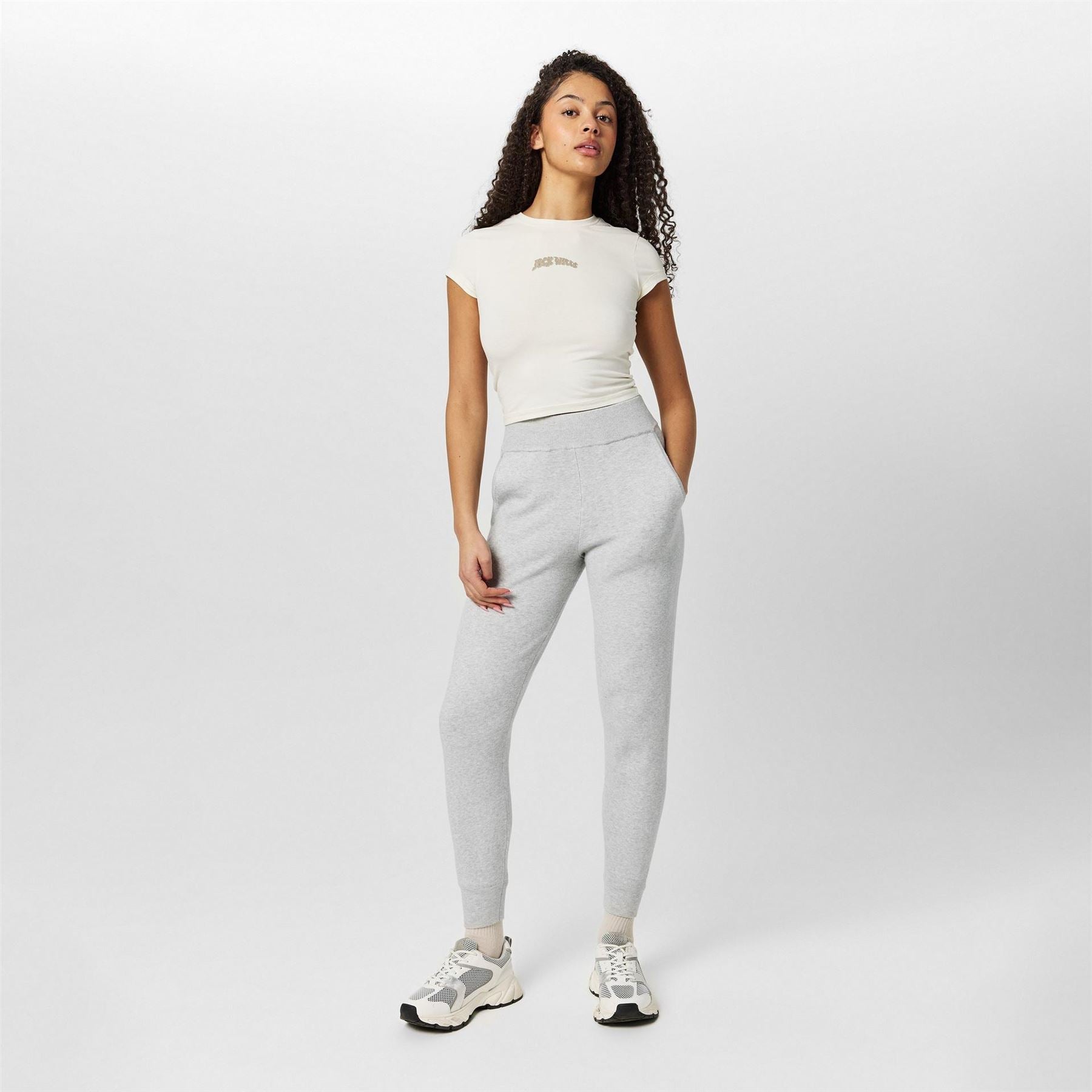 Jack Wills Cropped Slim Fit Lettering T-Shirt
