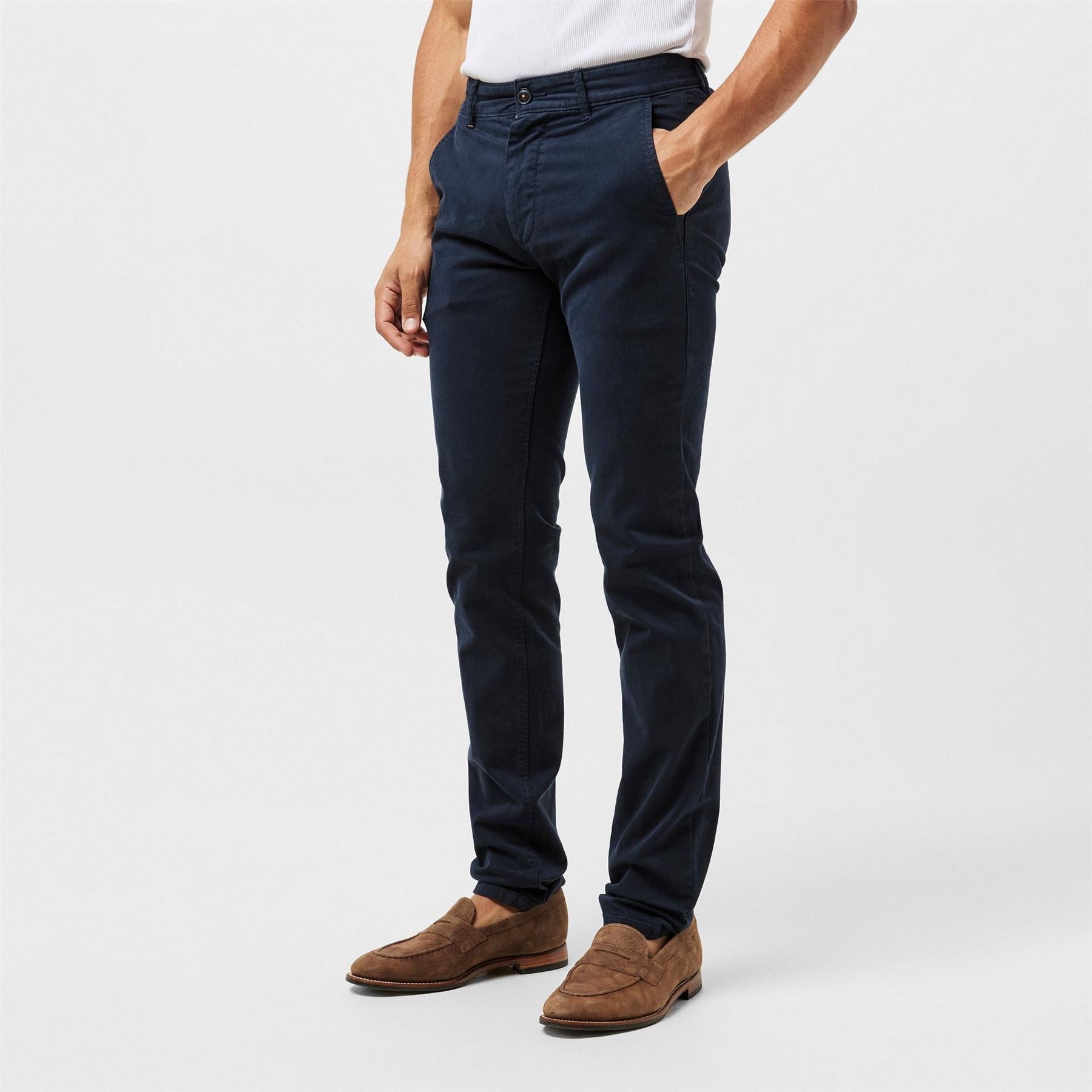 Boss Chino Slim Fit Straight Leg Trousers