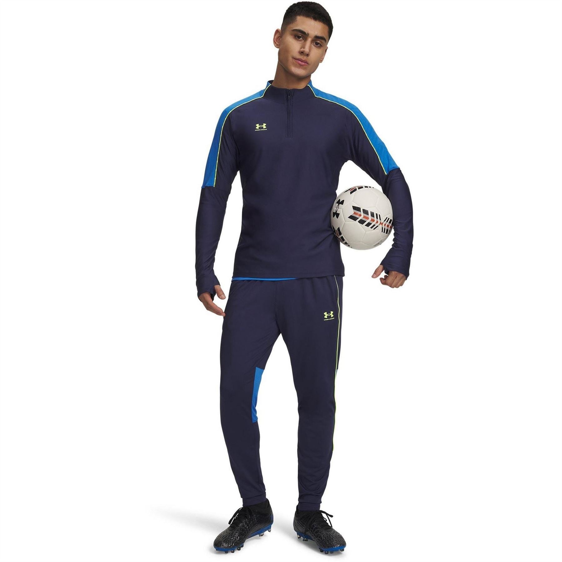 Under Armour Chal Pro Solid Patterned Slim Track Pants
