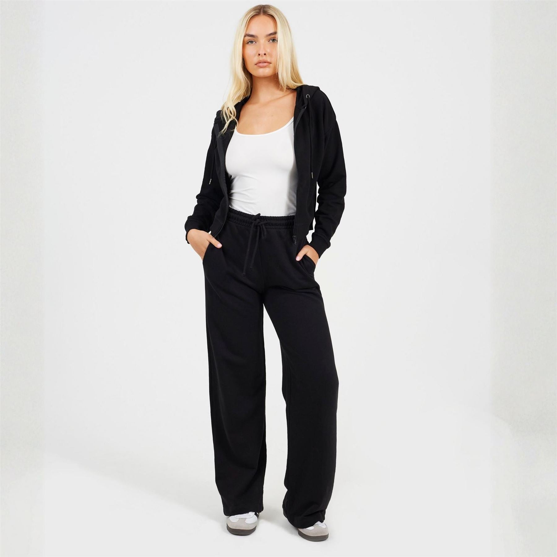 Brave Soul Cropped Zip Through Hoodie With Pockets