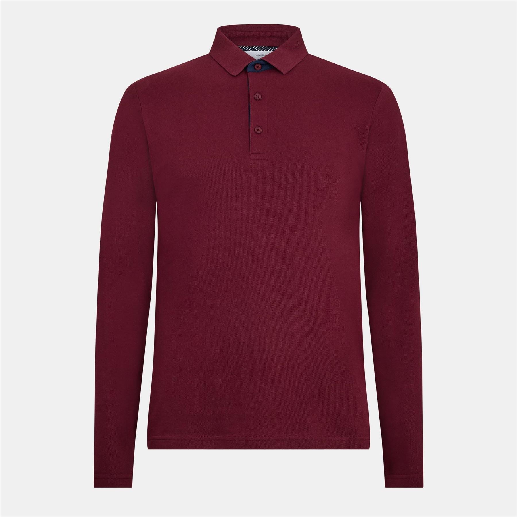 Peter Werth Glasby Polo Shirt, Collared Neck, Long Sleeve